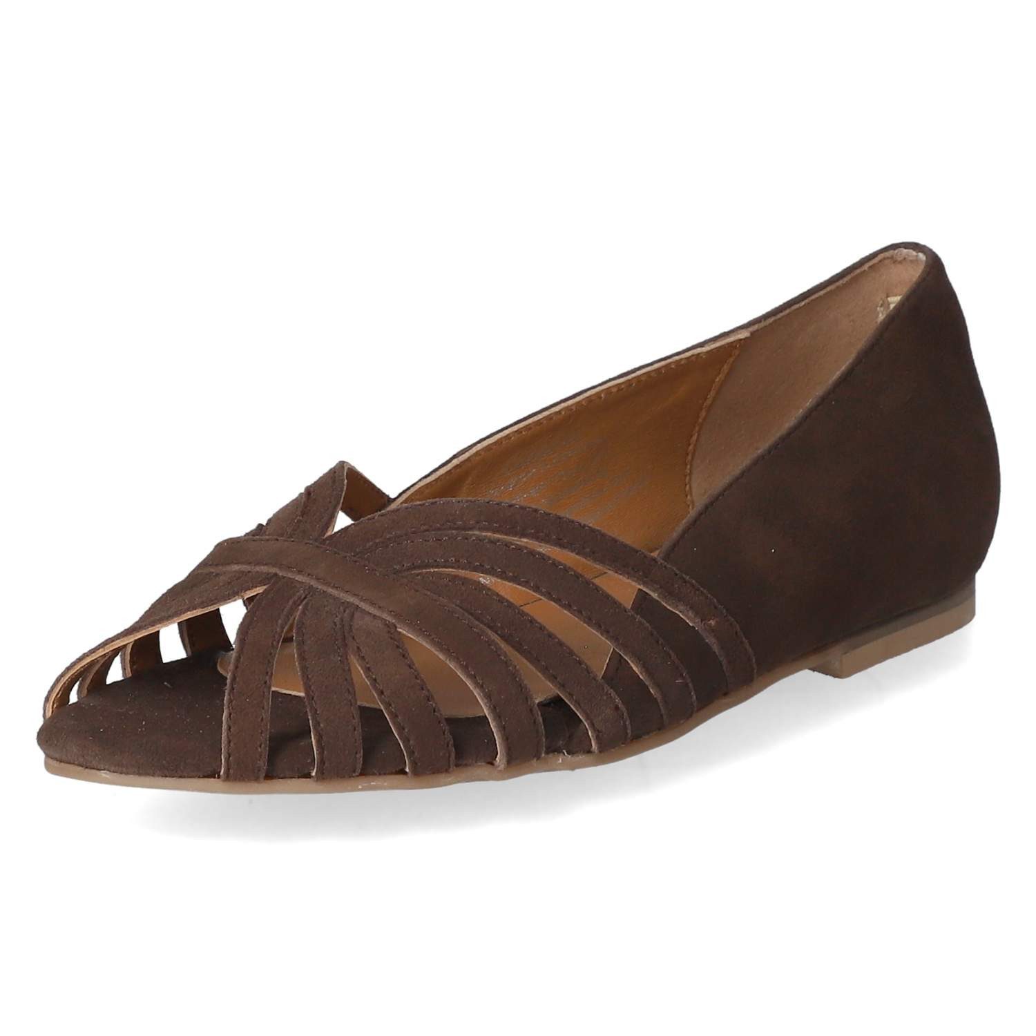 Copenhagen Studios Copenhagen Shoes CS8567-004 DARK BROWN Damen Rauleder brown Ballerina