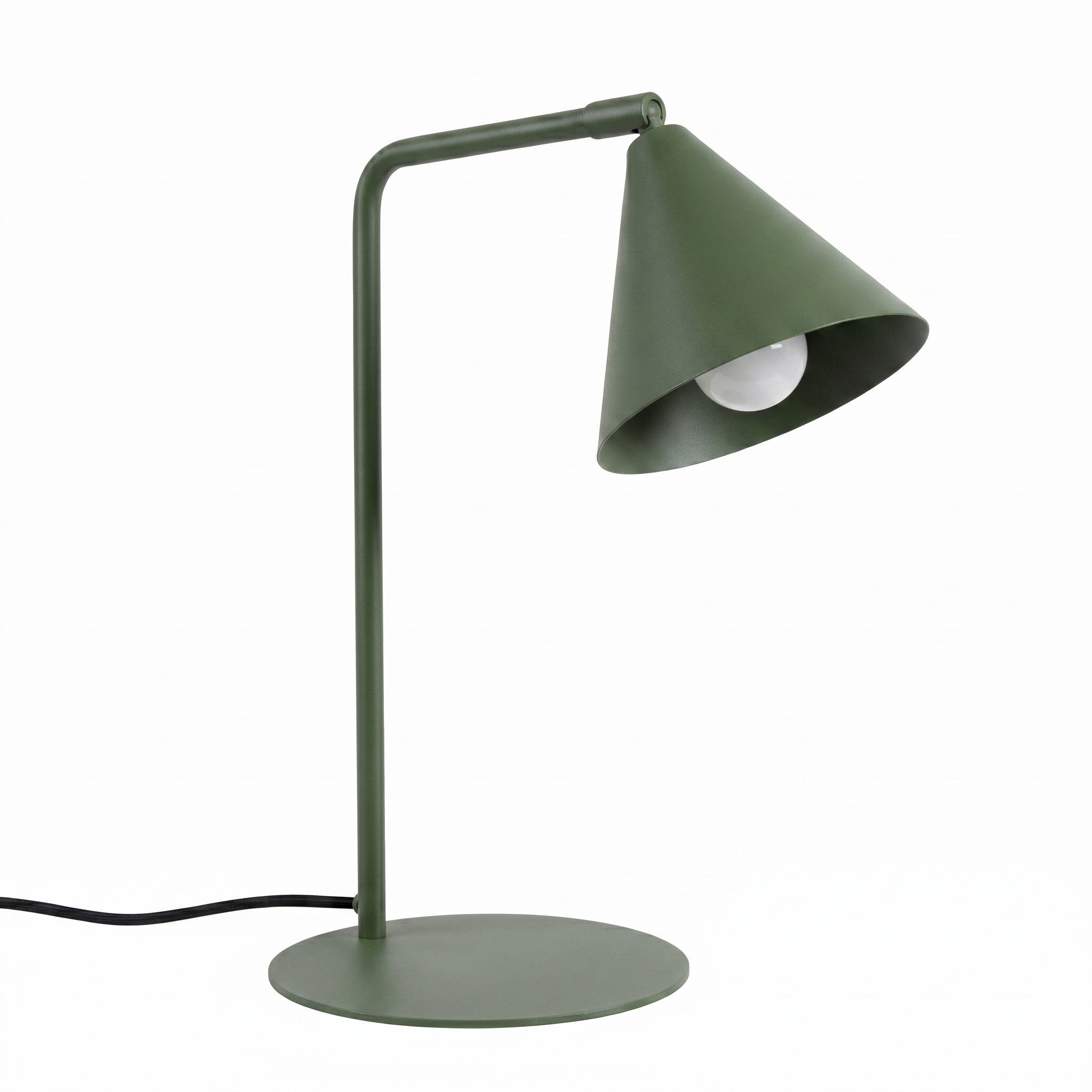 SOLLUX lighting Schreibtischlampe Tischlampe NOX olivgrün, Nicht enthalten