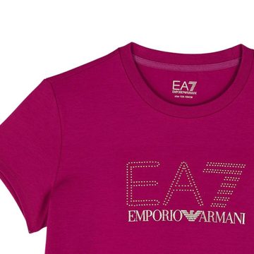 Emporio Armani Print-Shirt EA7 Emporio Armani Kids T-Shirt pink Adler Nieten