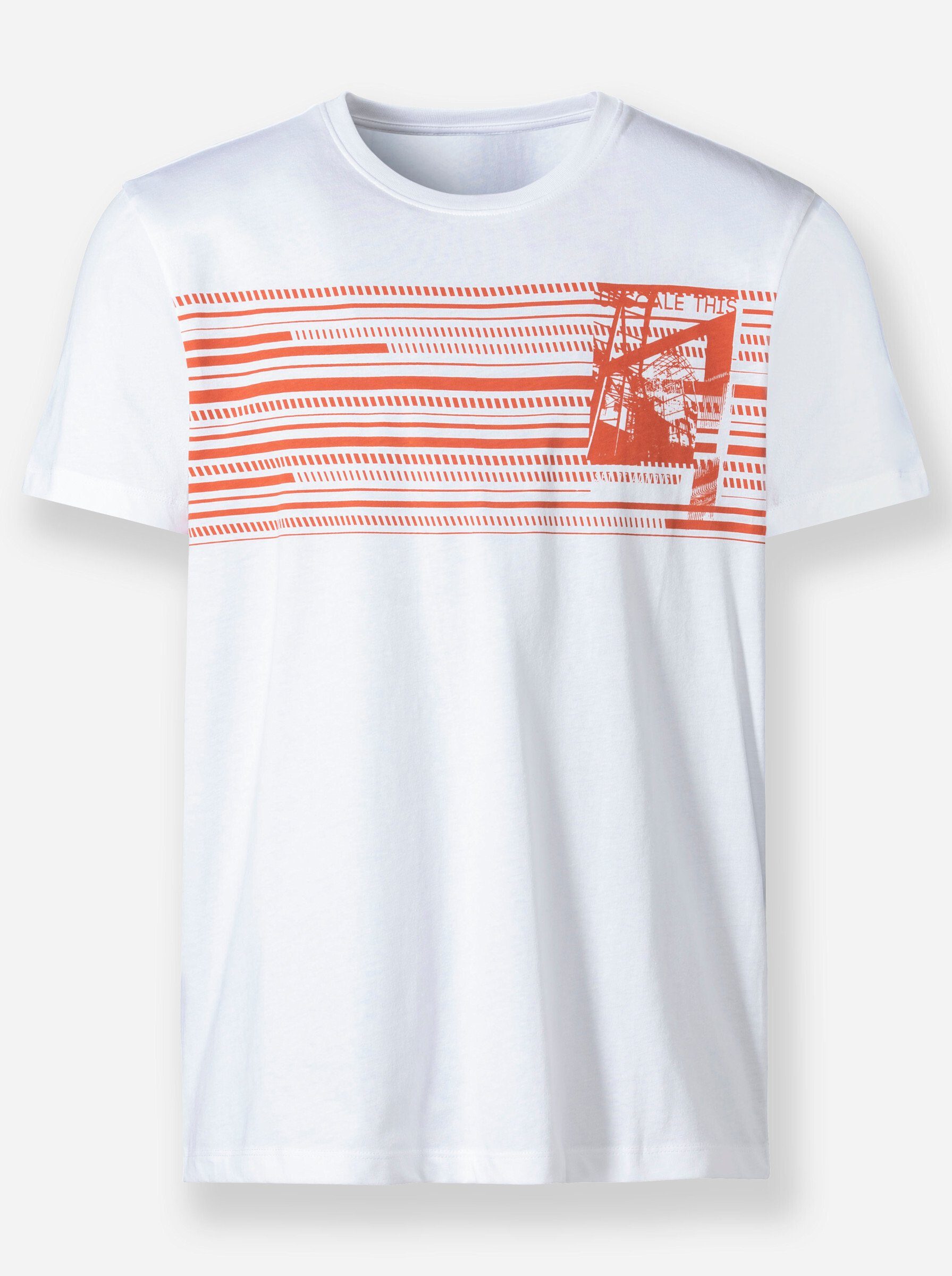 (2-tlg) WEIDEN weiß+terra T-Shirt WITT