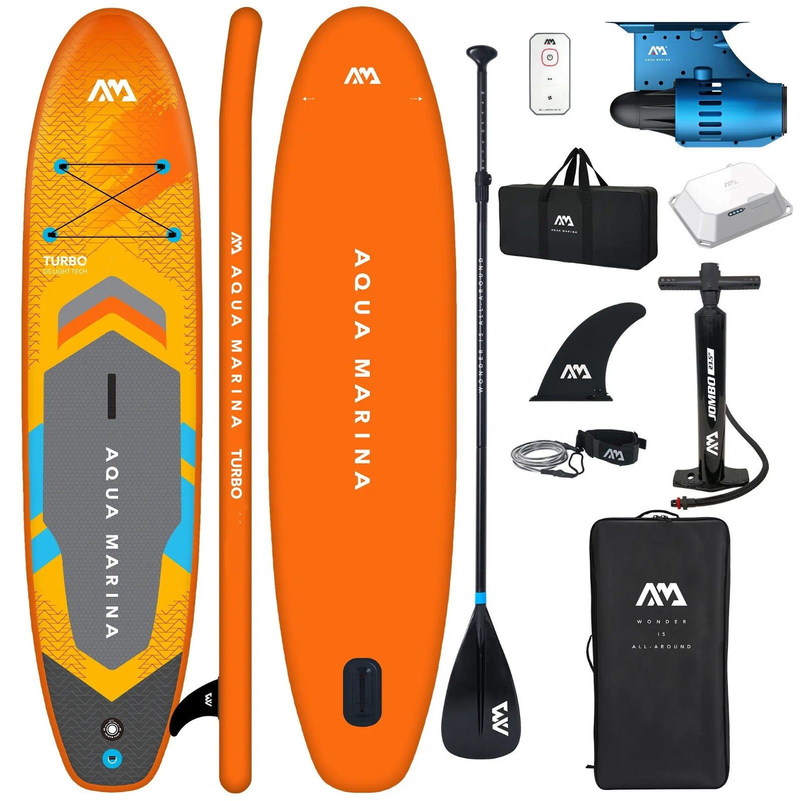 Aqua Marina SUP-Board Aqua Marina Turbo GO SUP Board mit Bluedrive-S Motor Elektroantrieb -