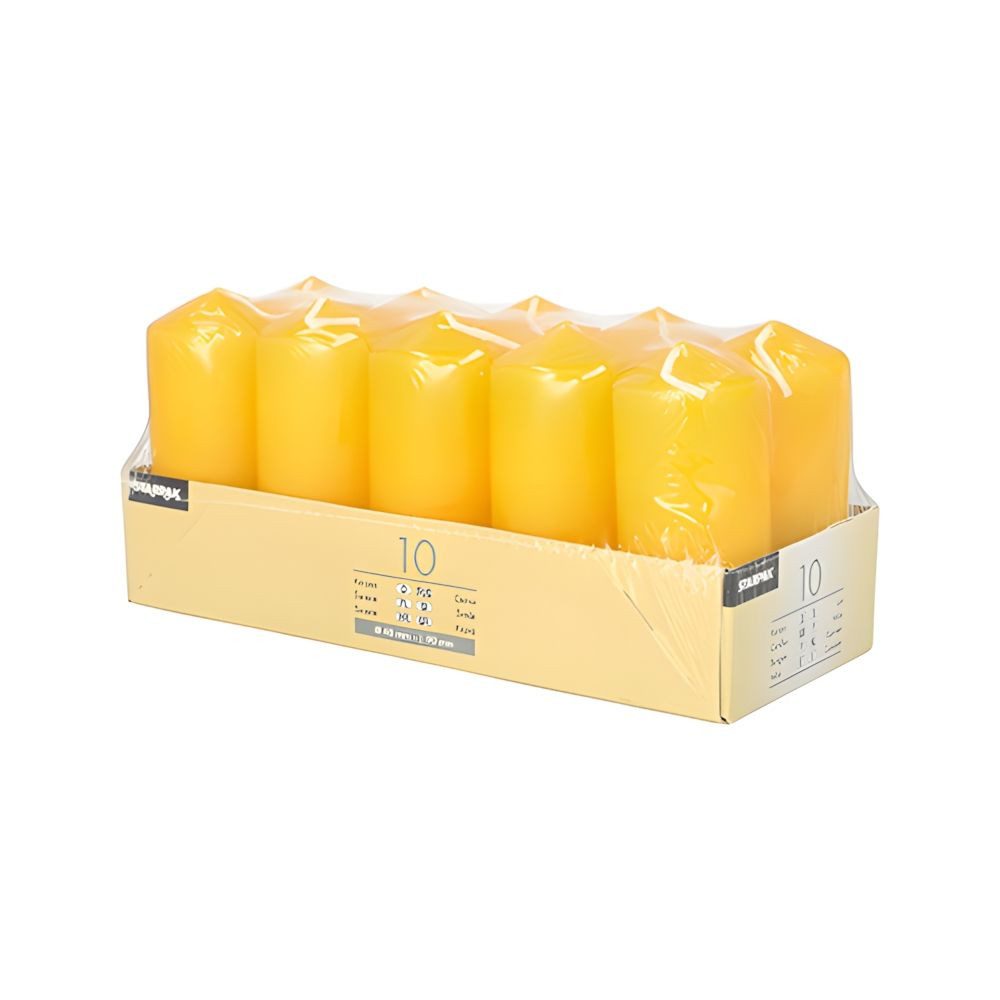 PAPSTAR Stumpenkerze Stumpenkerzen Ø 40 mm, 90 mm goldgelb 40 Stk