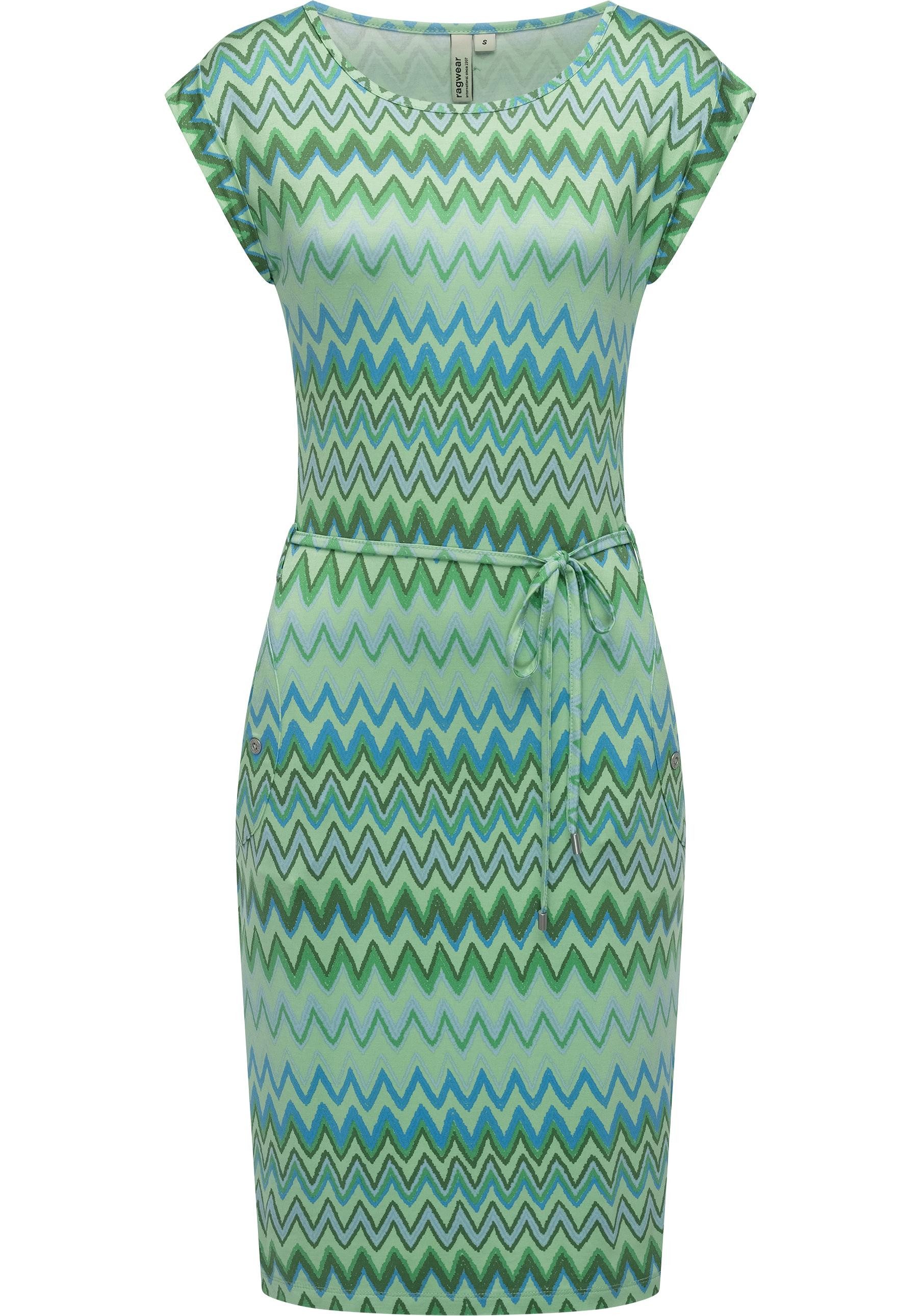 Ragwear Sommerkleid Taggien Print Leichtes, bequemes Midikleid mit Muster