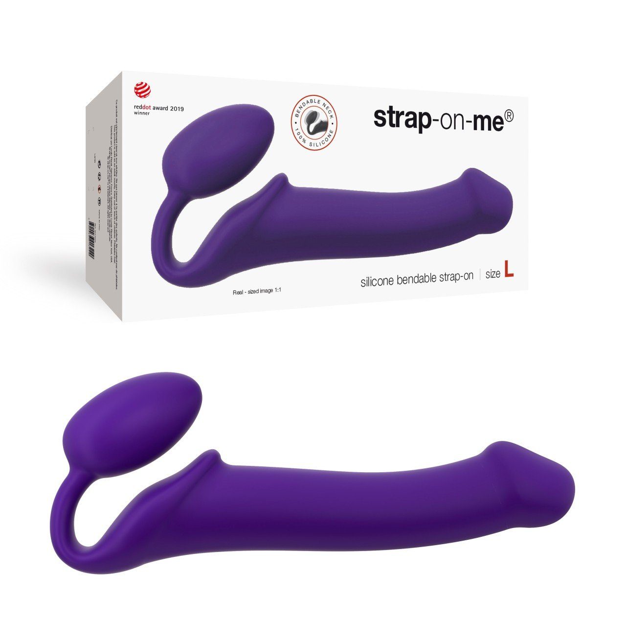 strap-on-me® Strap-on-me - - (div. Strap-on (S,M,XL) Farben) Bendable Schwarz Strap-on-Dildo