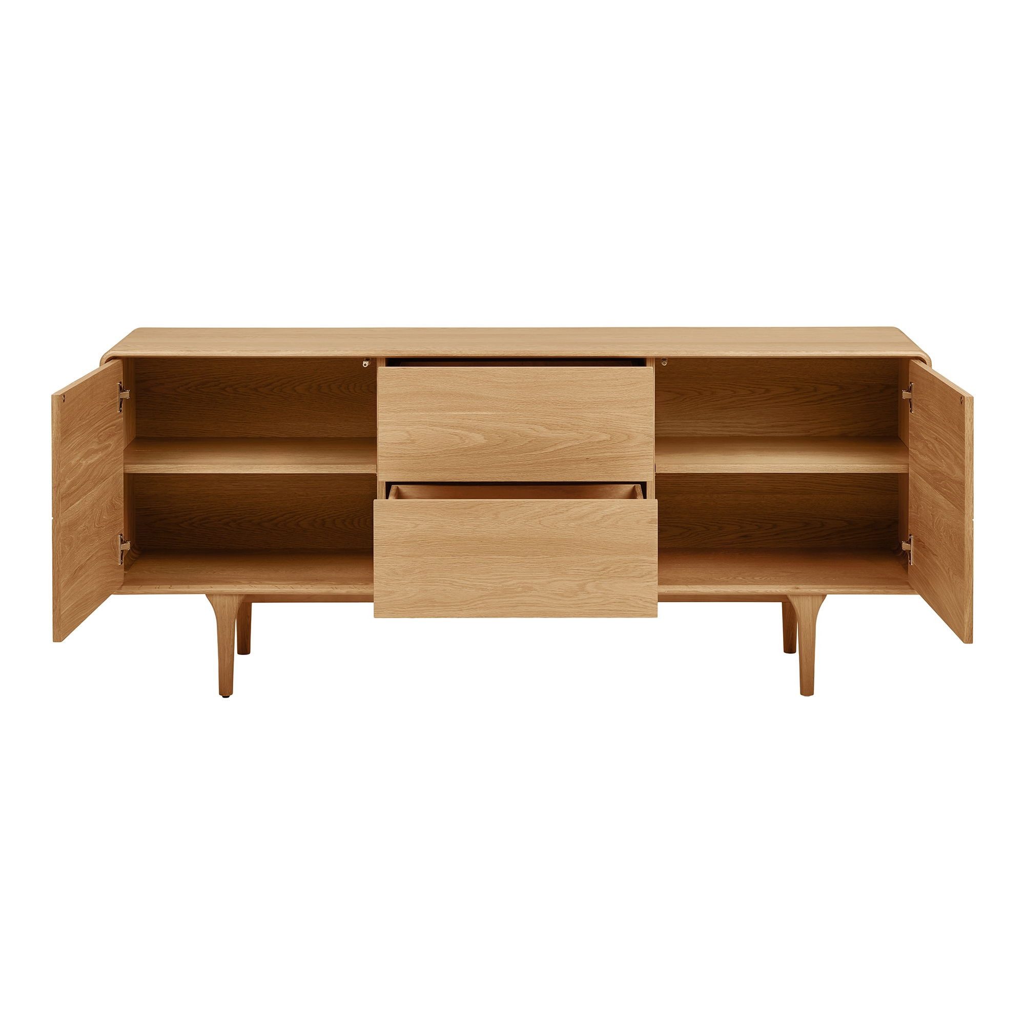 freiraum Lowboard Darwin, in naturfarben, MDF, Eiche - 180x75x45cm (BxHxT)