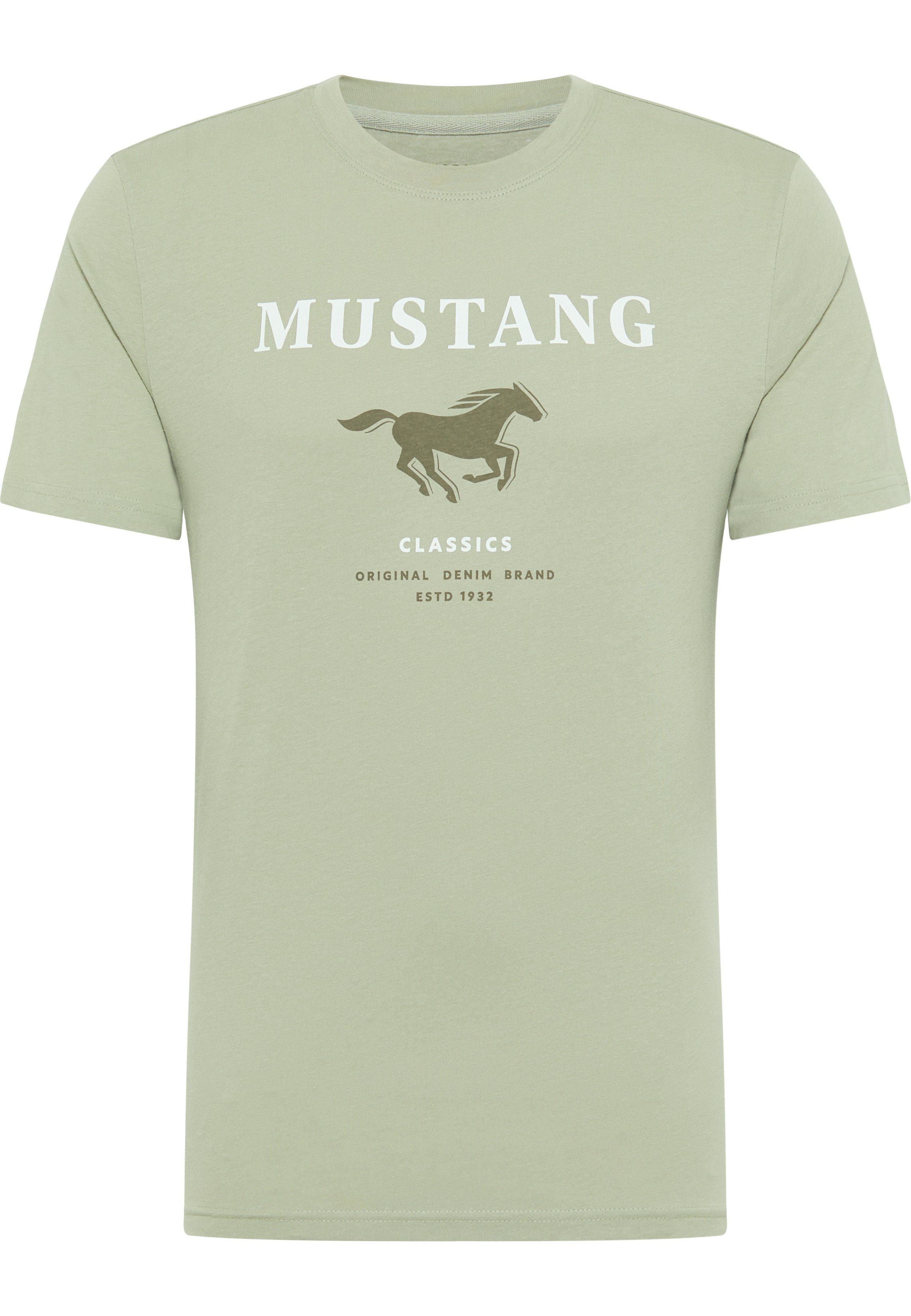 grün Style Print T-Shirt Alex MUSTANG C