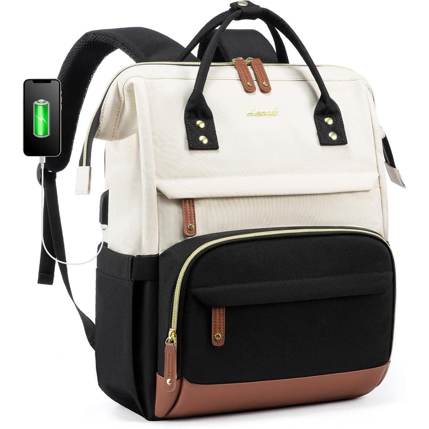 Laptoprucksack Damen Laptop Rucksack 15.6 Zoll Schulrucksack Mädchen Wasserdicht