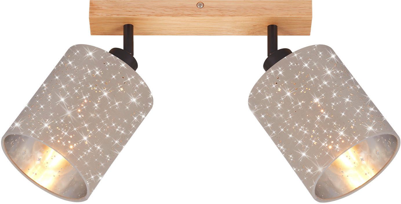 Briloner Leuchten Deckenspot Spotleuchte, taupe, Holz, günstig online kaufen