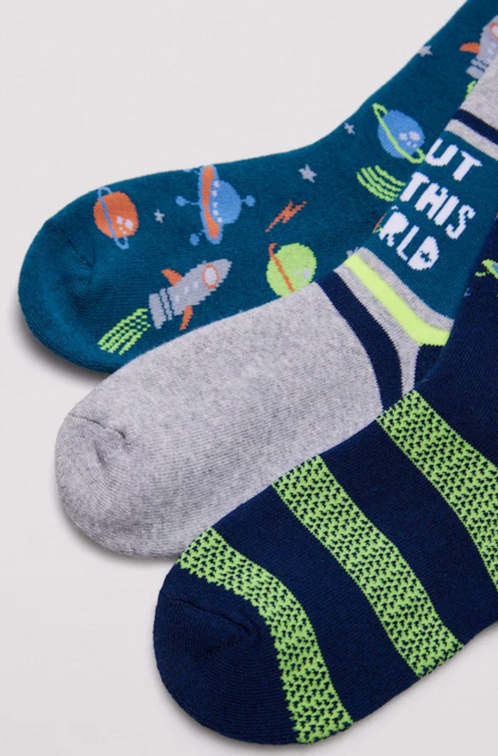 YSABEL MORA Thermosocken Ysabel Mora 3er Pack Jungen Thermosocken Socken Strümpfe Weltall bunt (3-Paar)