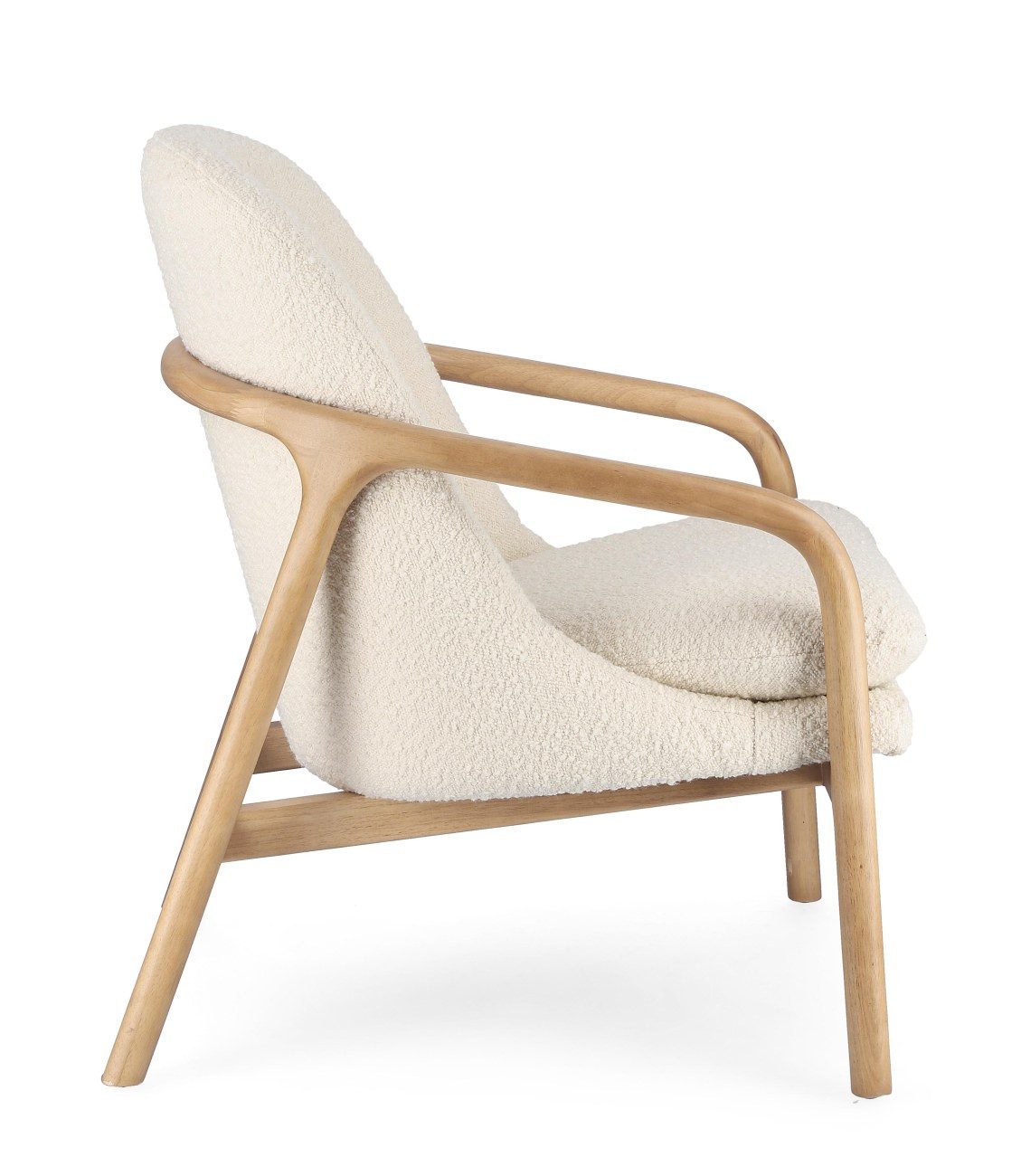 Feeling4Home Sessel Elaide aus Bouclè-Stoff, Creme