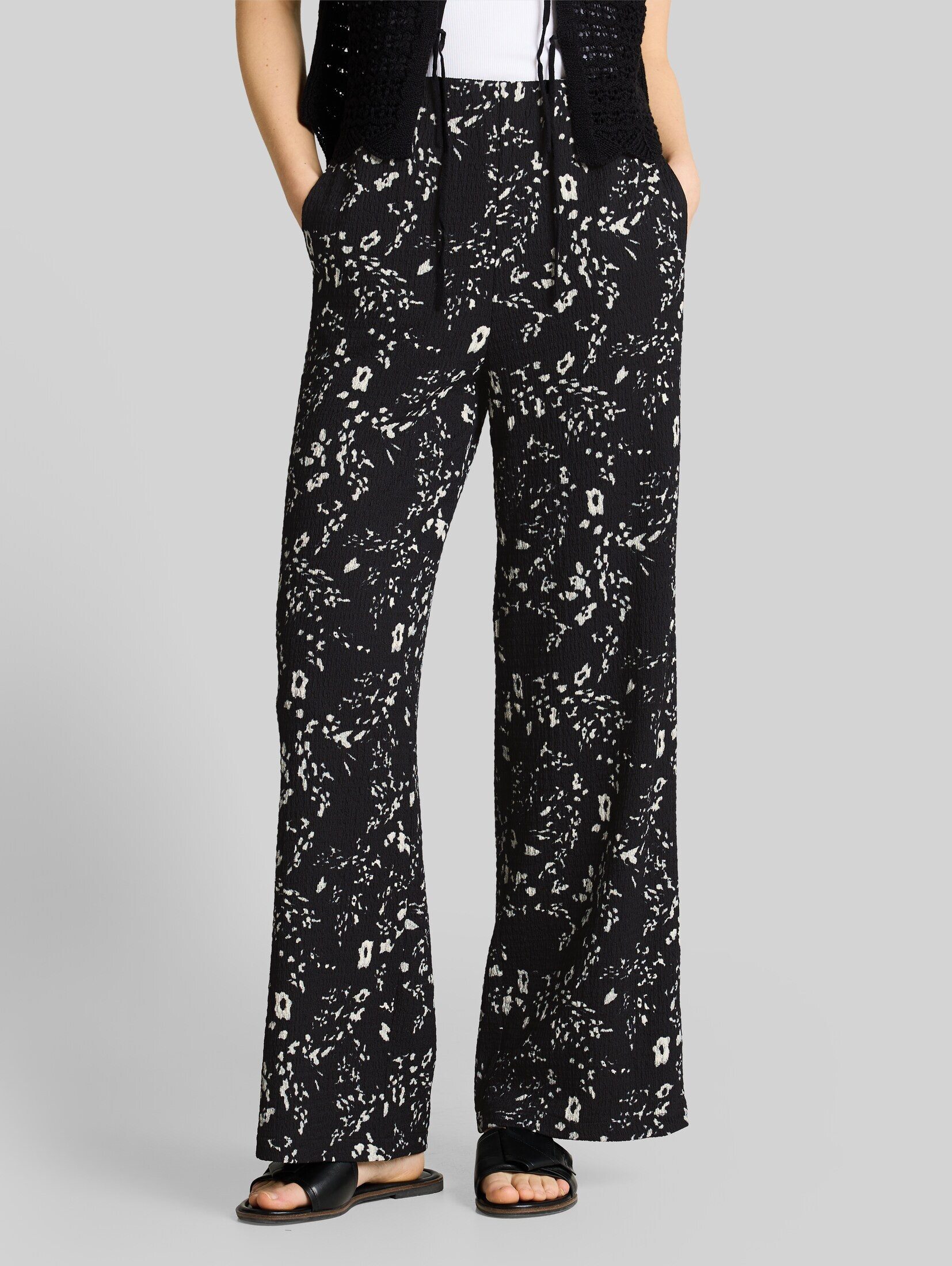 TOM TAILOR Denim Stoffhose Hosen & Chino Crinkle Wide Leg Hose