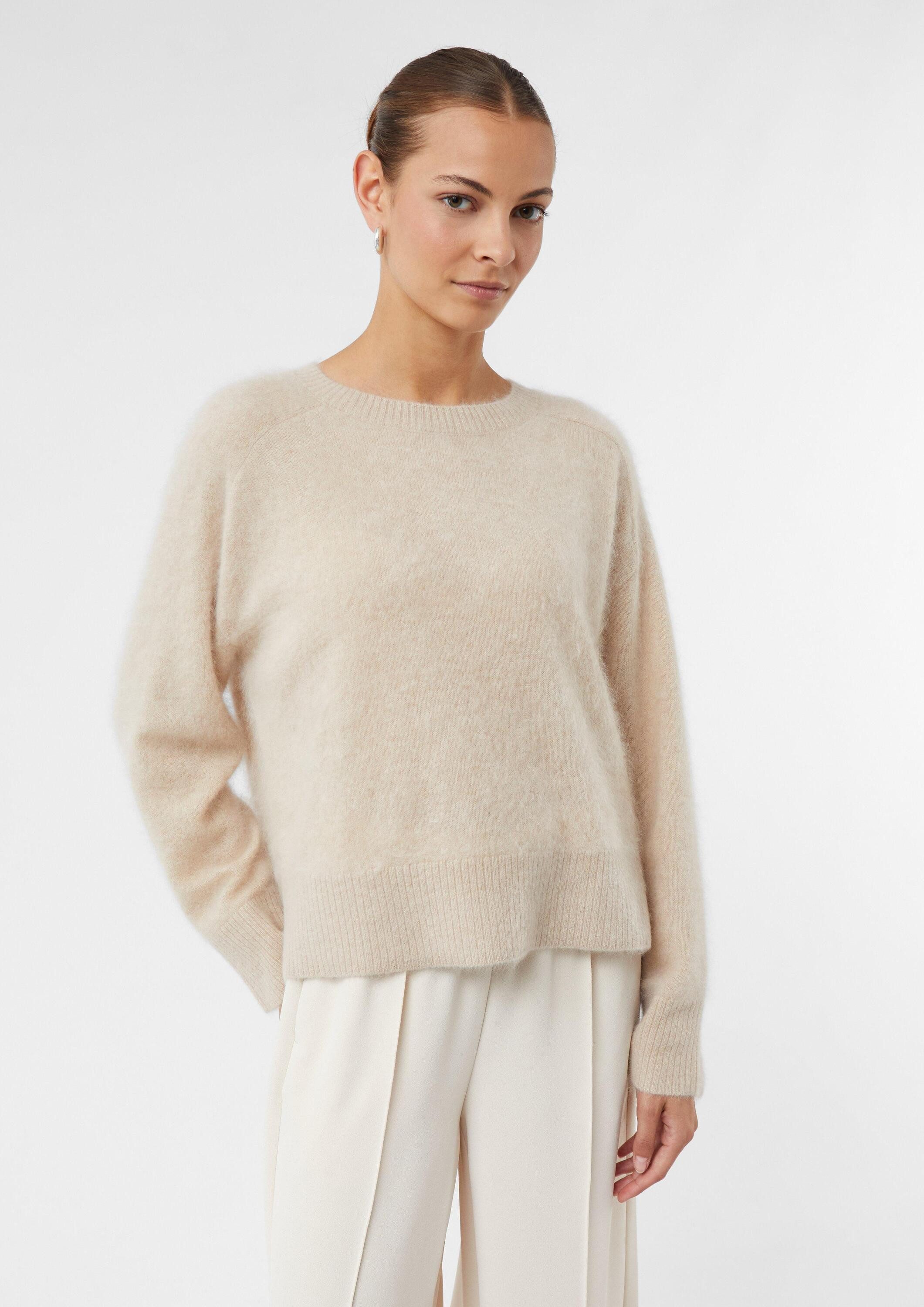 comma Longpullover Strickpullover Strickpullover aus reinem günstig online kaufen