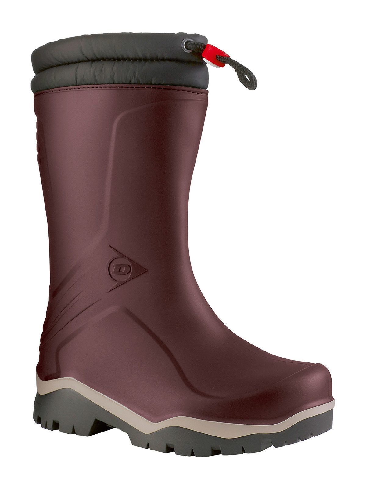 Dunlop_Workwear MK0KV45 Kids Blizzard Burgunderrot/Grau/Schwarz Winterstiefel