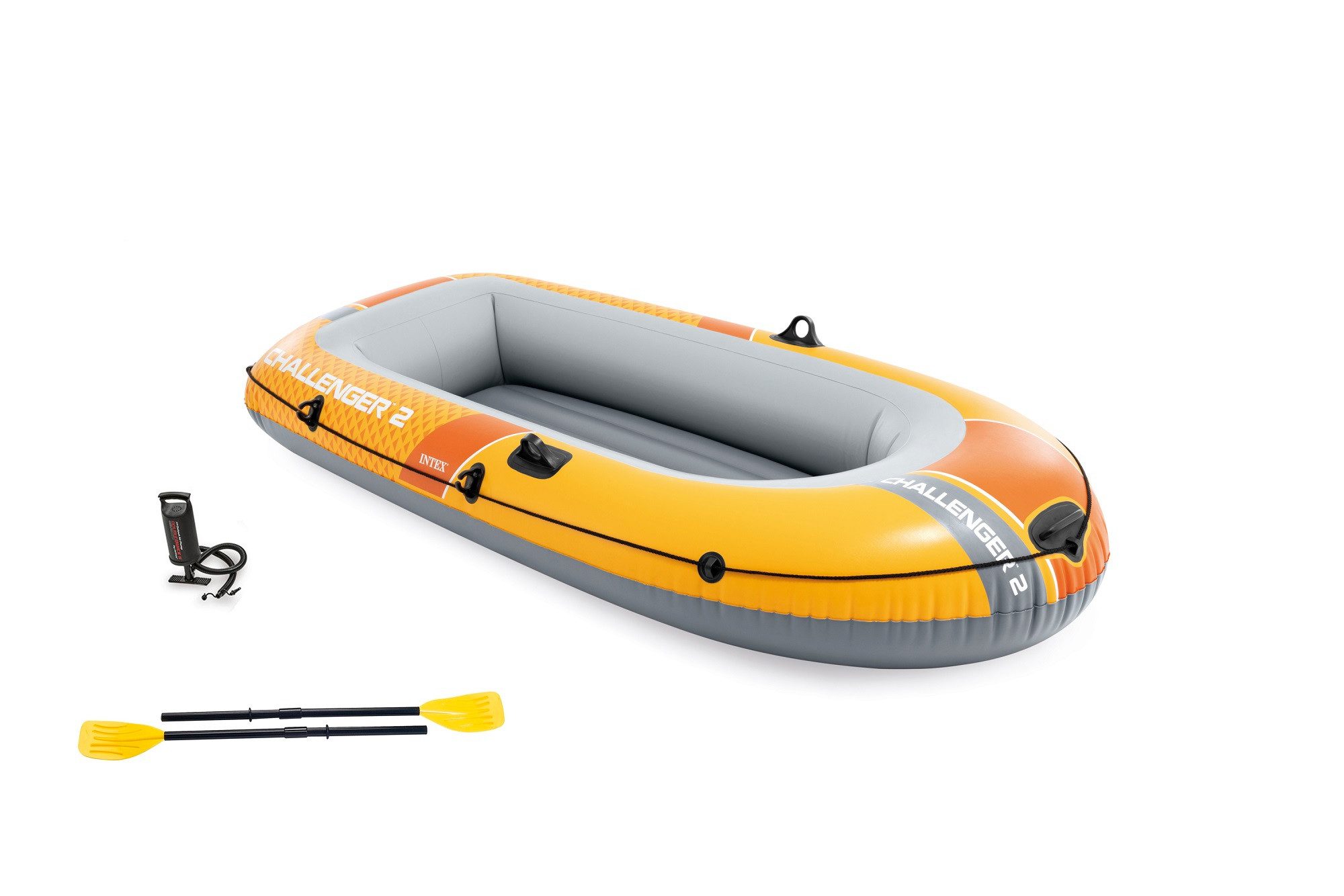 Intex Schlauchboot 66312, (Set, -, mit 2 Paddeln und Luftpumpe), Komplett Set mit Paddel und Luftpumpe