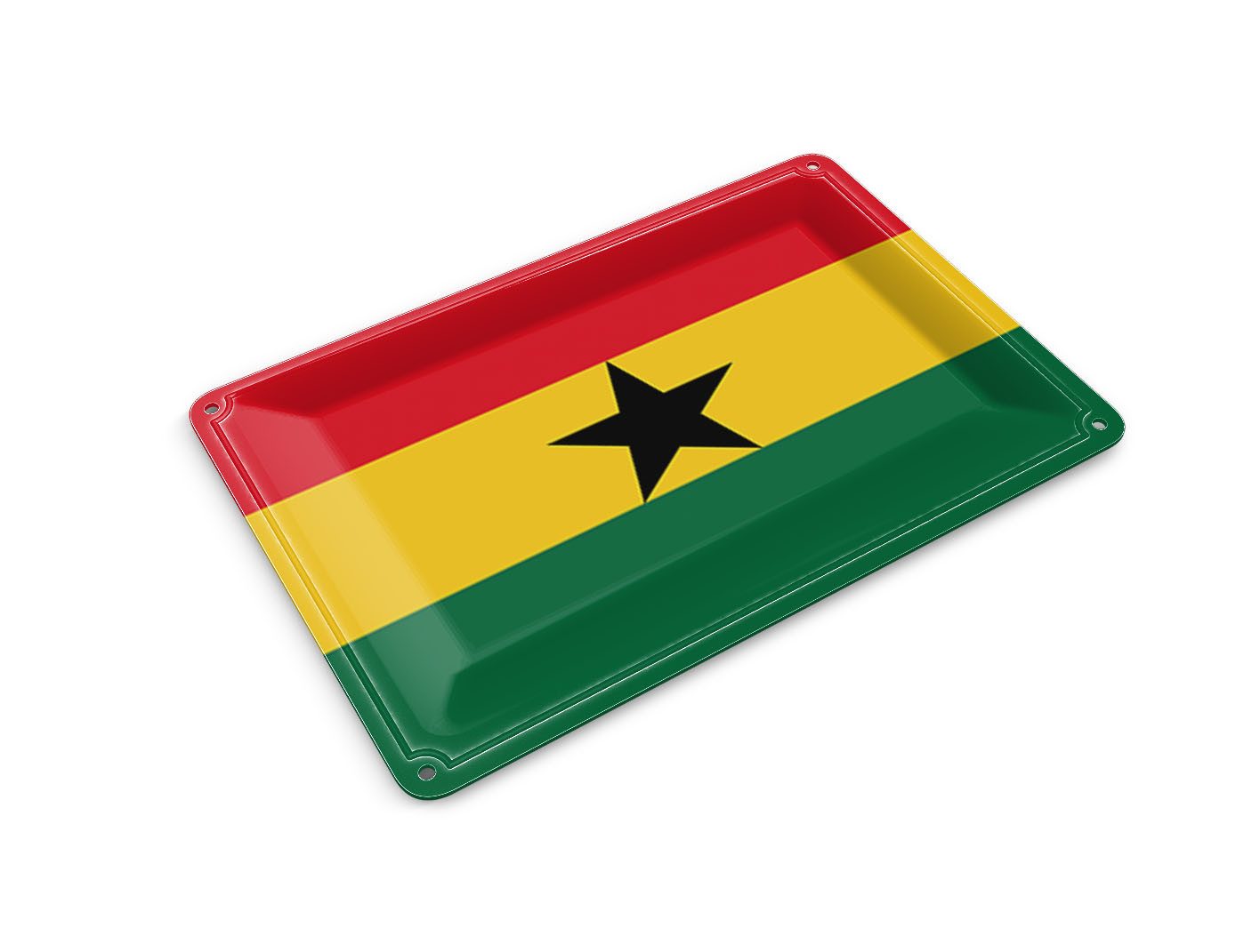 Femer GmbH Postkarte Flagge Ghanas 14x10 cm Flag of Ghana, unfrankiert