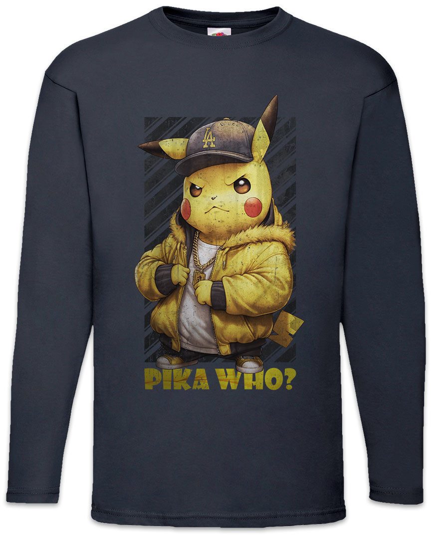 Langarmshirt Poke Mobster Langarm T-Shirt Mond Ball Anime Gangster Go Trainer