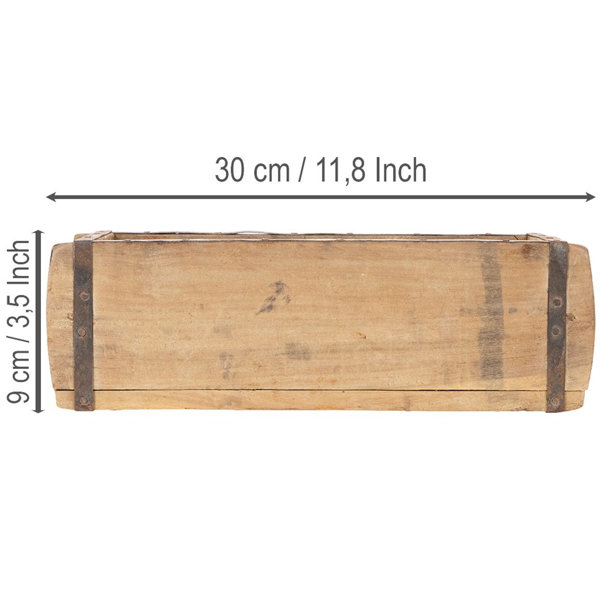 Posiwio Dekokorb Rustikaler Dekokasten aus Holz mit Vintage-Charme für kreative