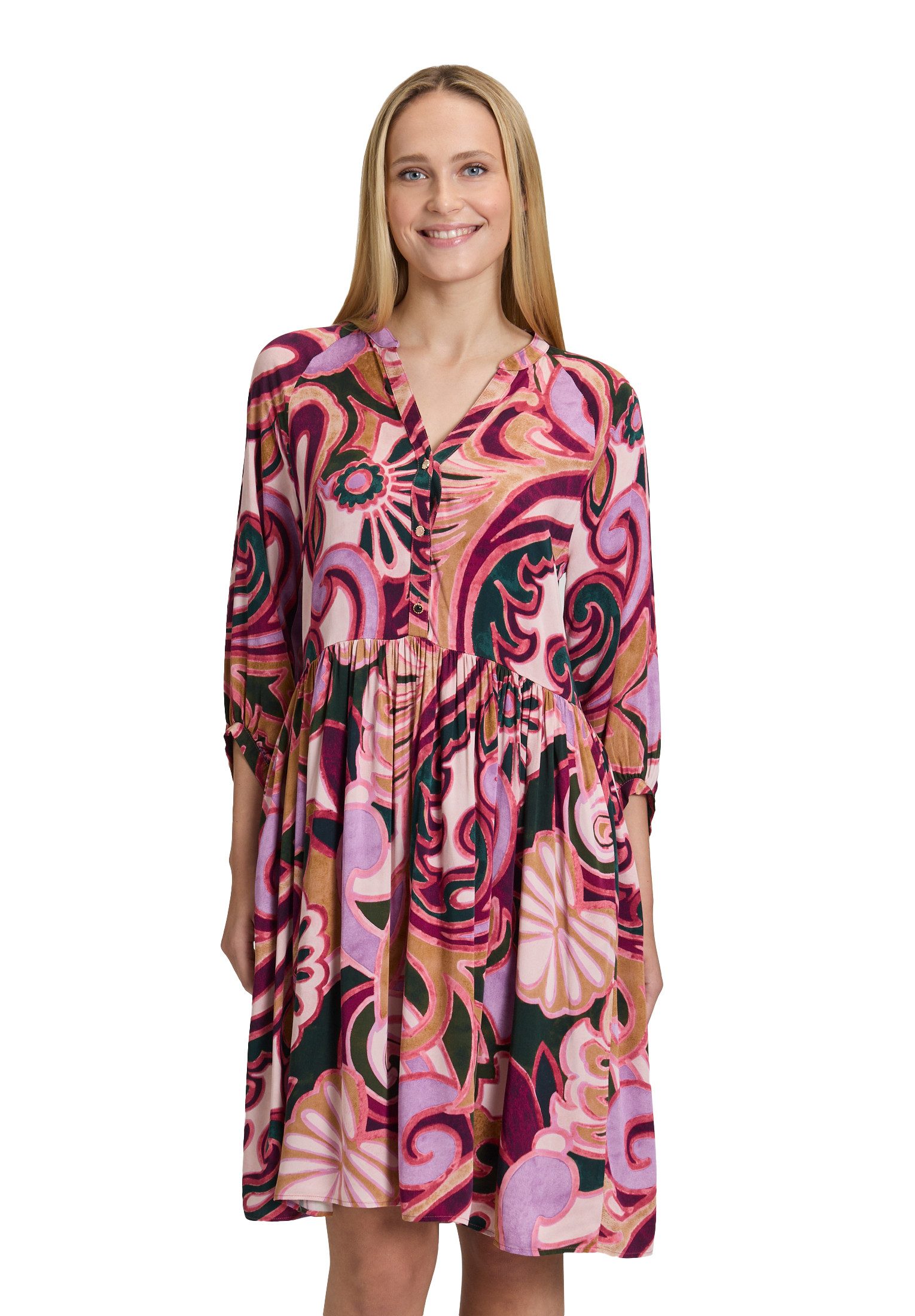 Cartoon Blusenkleid Cartoon Blusenkleid mit Taschen