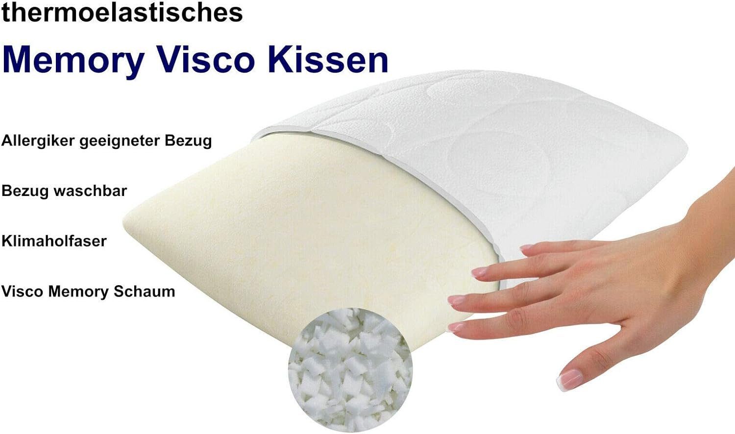 Matratzen Perfekt Kopfkissen Terra Med Memory, Füllung: viscoelastische Stä günstig online kaufen