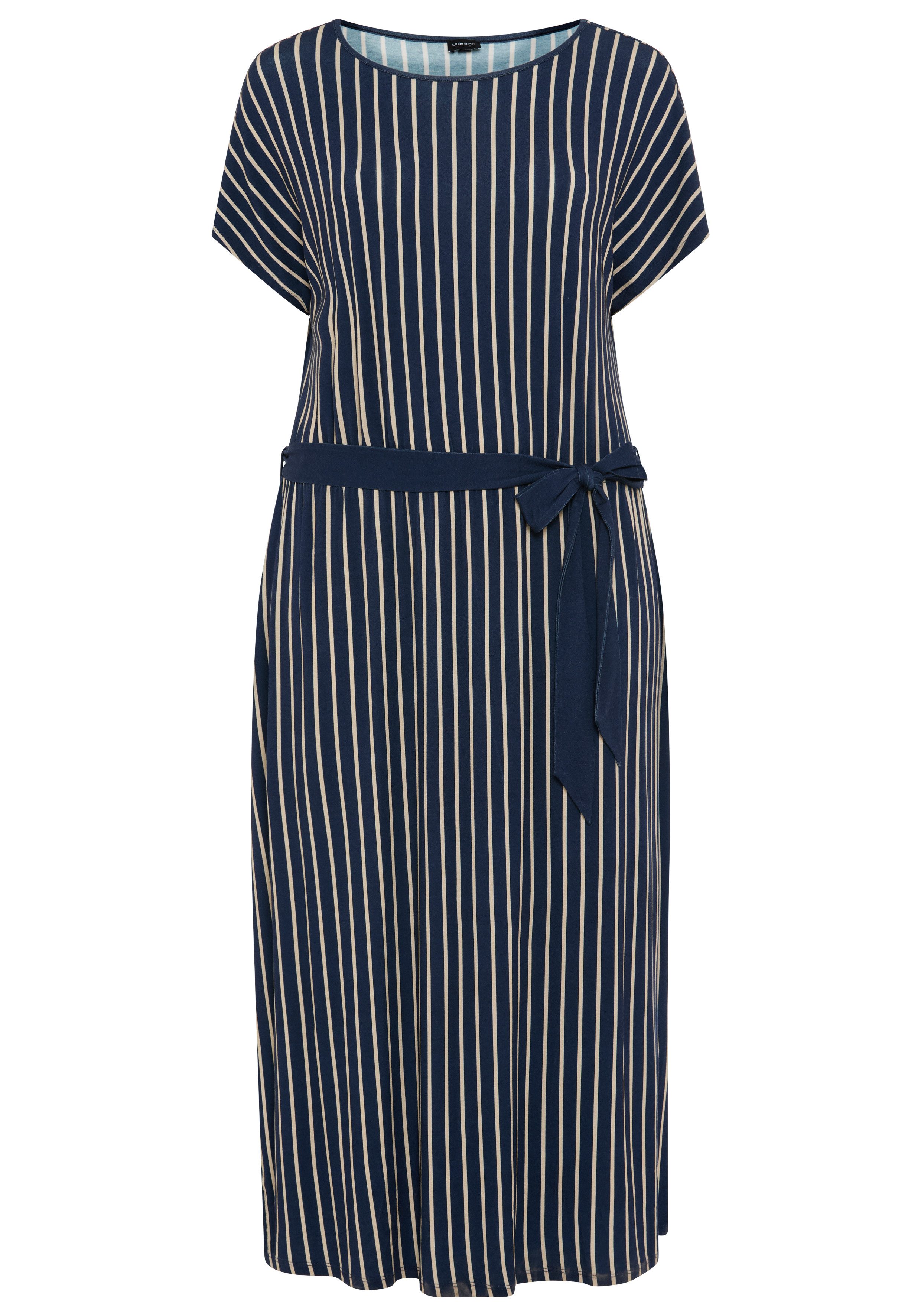 Laura Scott CURVE Maxikleid in modernem Streifen-Design