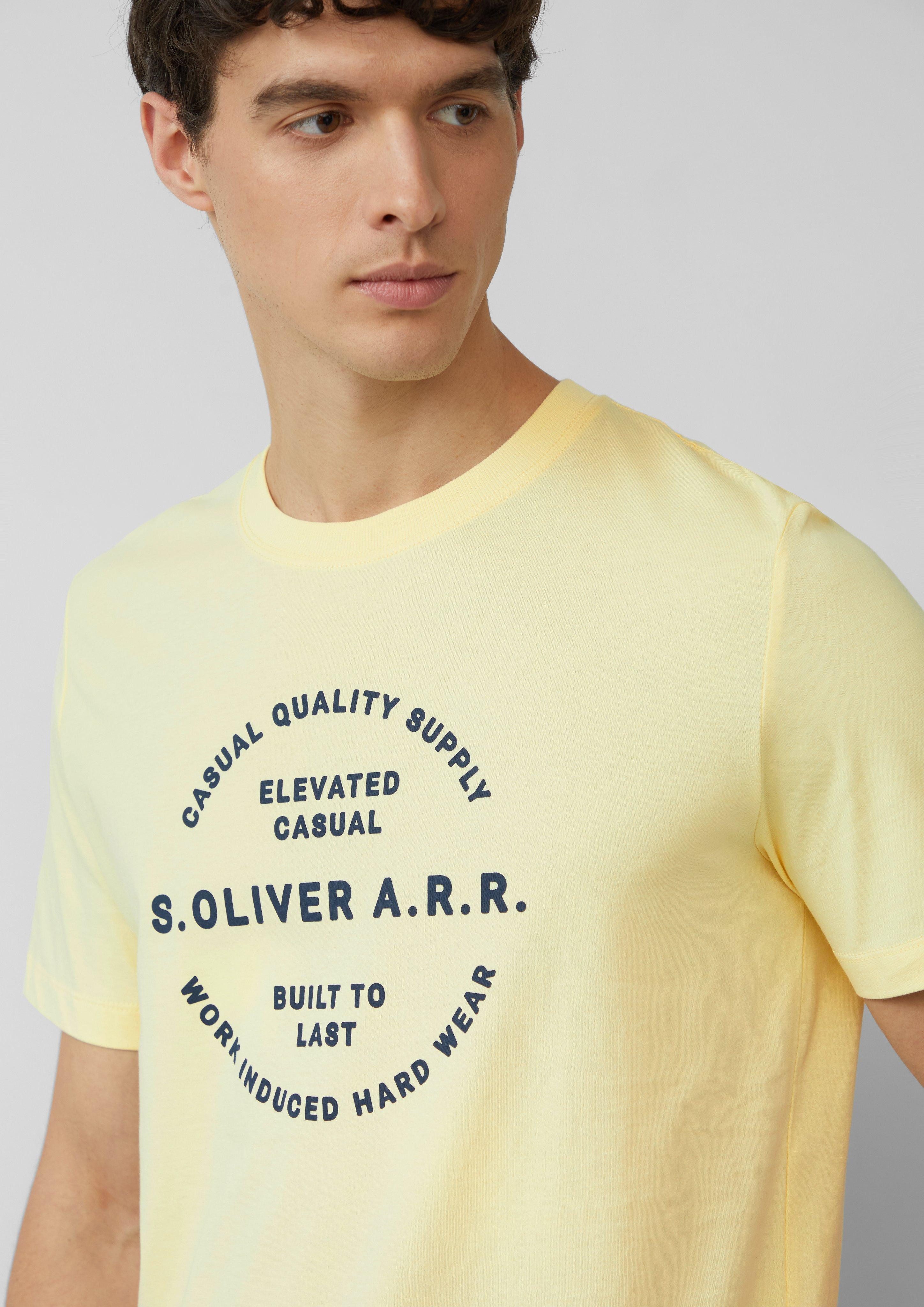 s.Oliver Kurzarmshirt T-Shirt mit Artwork Artwork günstig online kaufen