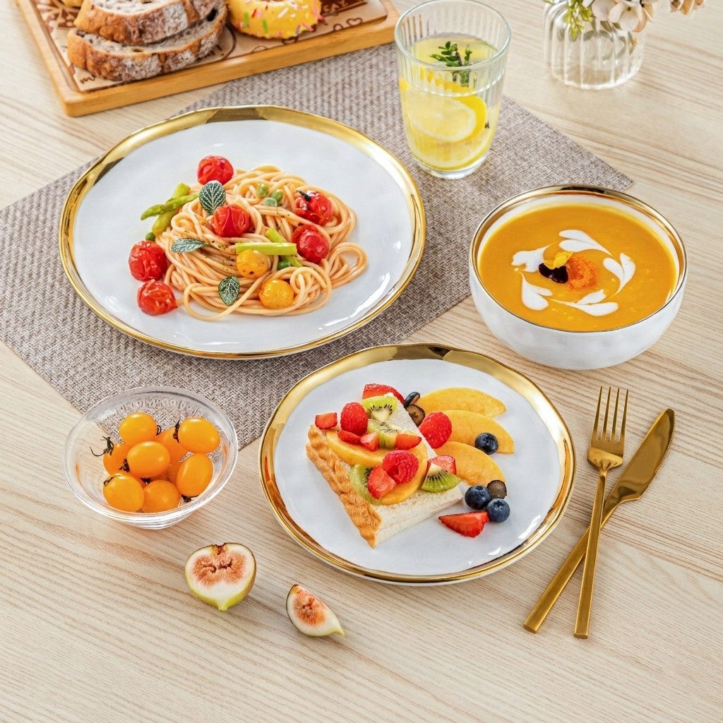 vancasso Geschirr-Set SWEET, Tafelservice für 4, Porzellan (12-tlg), 4 Personen, Porzellan
