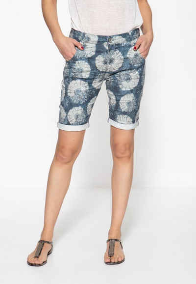 ATT Jeans Jeansshorts Gwen mit Beinaufschlag und femininem Muster