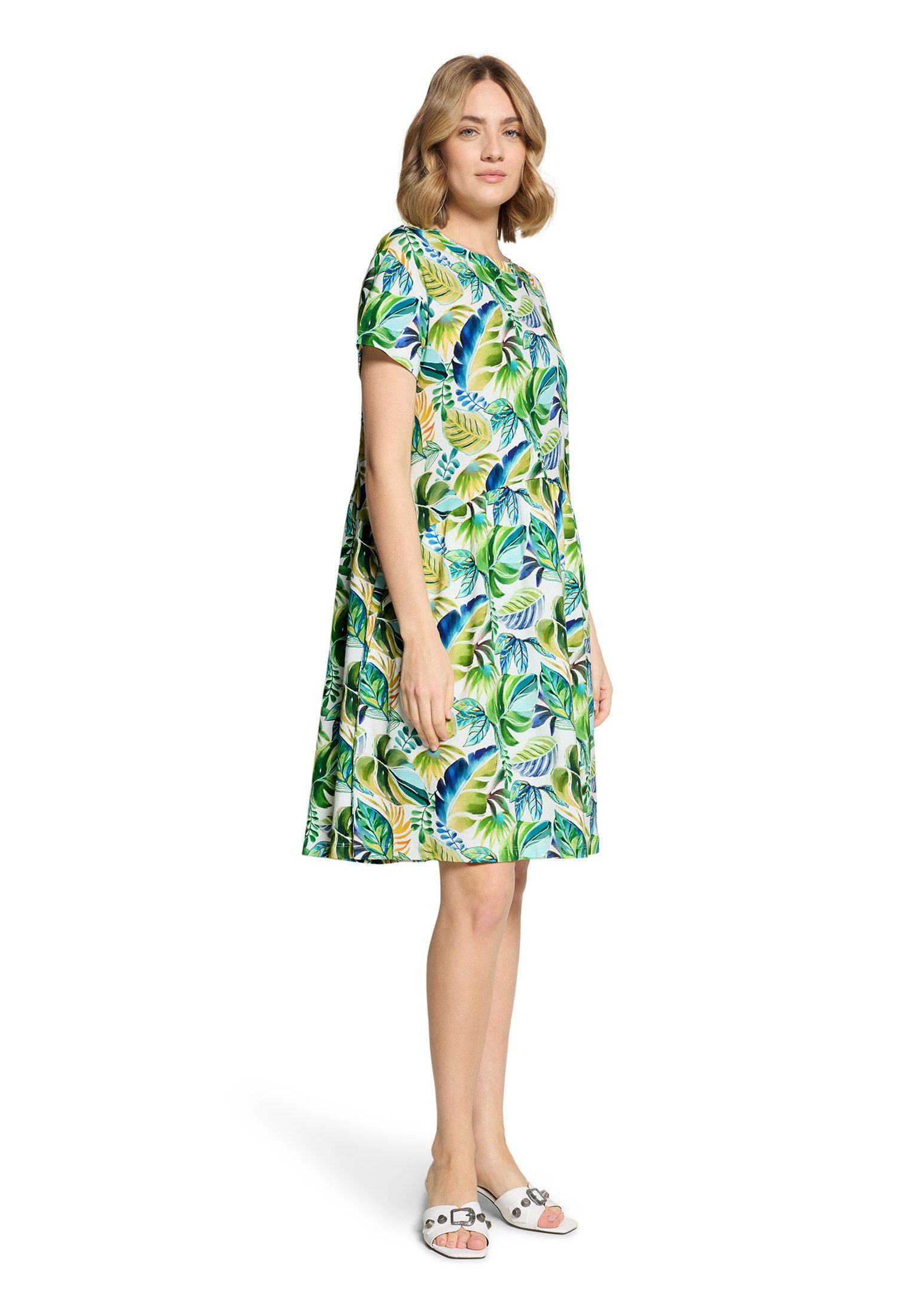 Cartoon Druckkleid Damen mit Eingrifftaschen