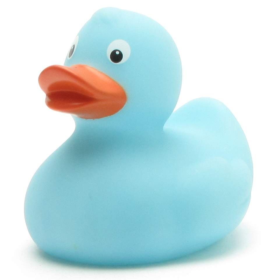 Duckshop Badespielzeug Quietscheente Magic Duck mit UV-Farbwechsel - blau zu lila