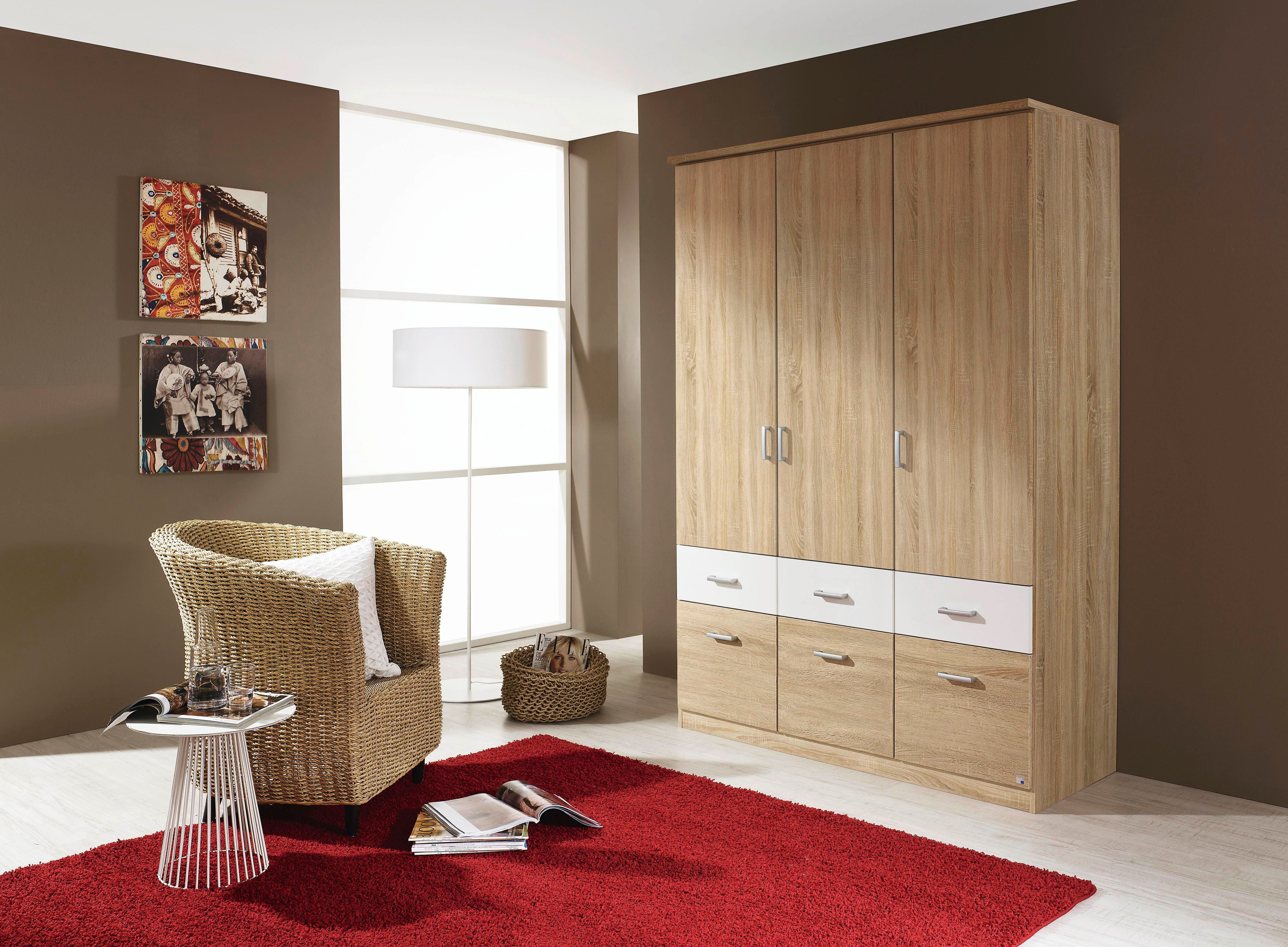 rauch Kleiderschrank Kleiderschrank Schrank Garderobe deckenhoher Schrank BREMEN (optional mit Spiegel, Breiten: 91/136/181 cm, Höhe: 199 cm) in vielen Farbvari – Bild 2 von 5