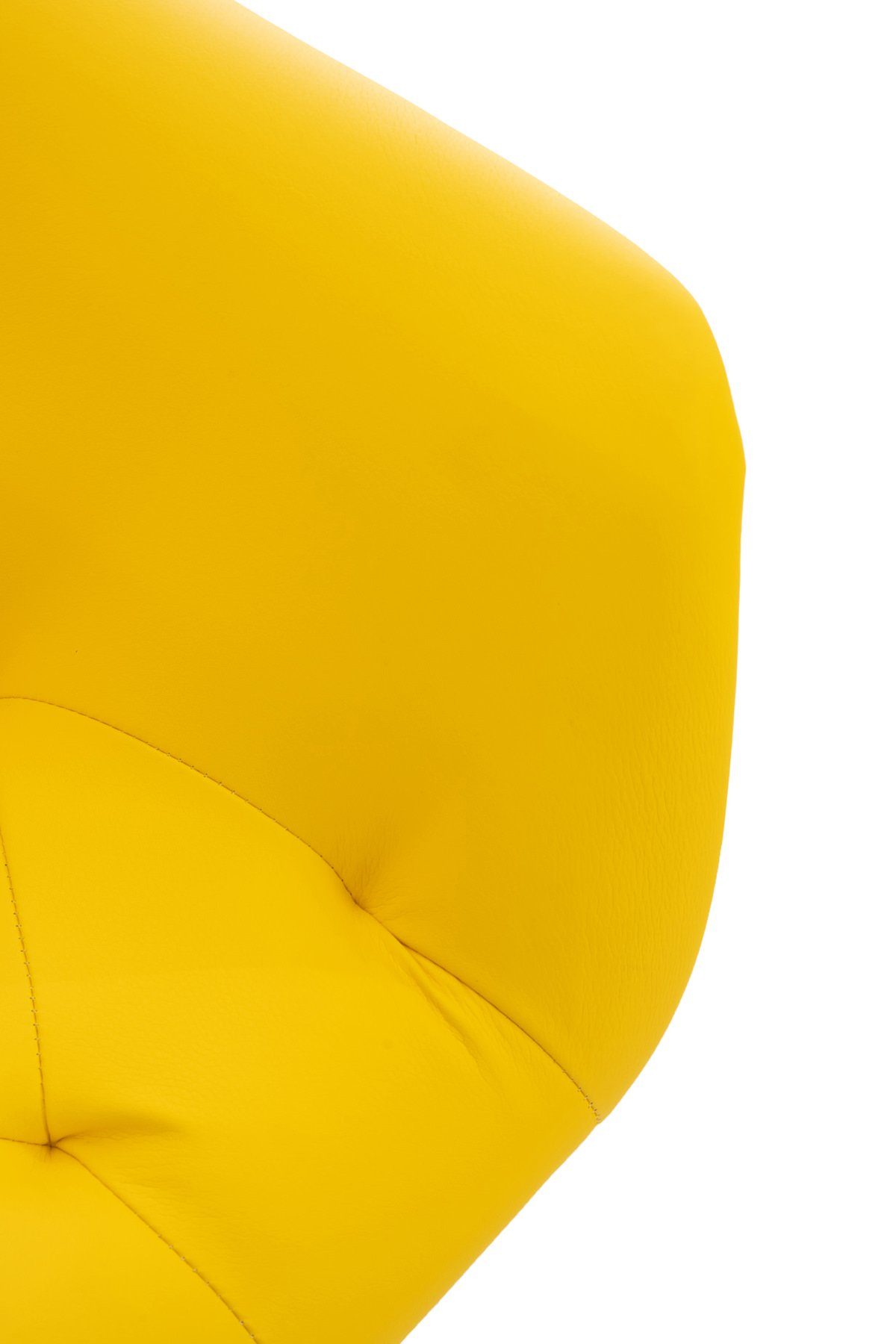TPFLiving Esszimmerstuhl Lamfol mit gepolsterter Wohnzimmerstuhl), - Esstischstuhl Sitzfläche - Sitzfläche: hochwertig gelb - Kunstleder Gestell: (Küchenstuhl Konferenzstuhl - Metall schwarz