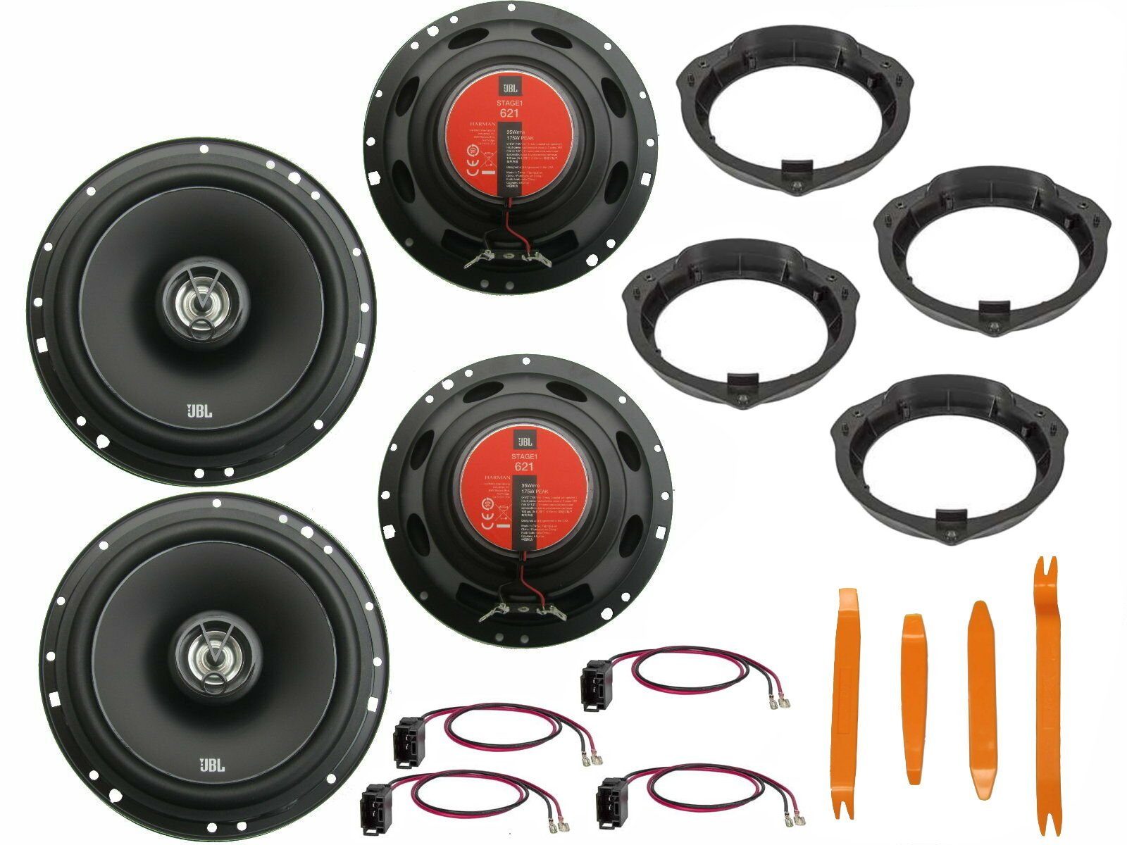 DSX JBL für Mercedes C Limousine W204 Bj 07-13 Boxen Set Tür vorne + hinte Auto-Lautsprecher (70 W)