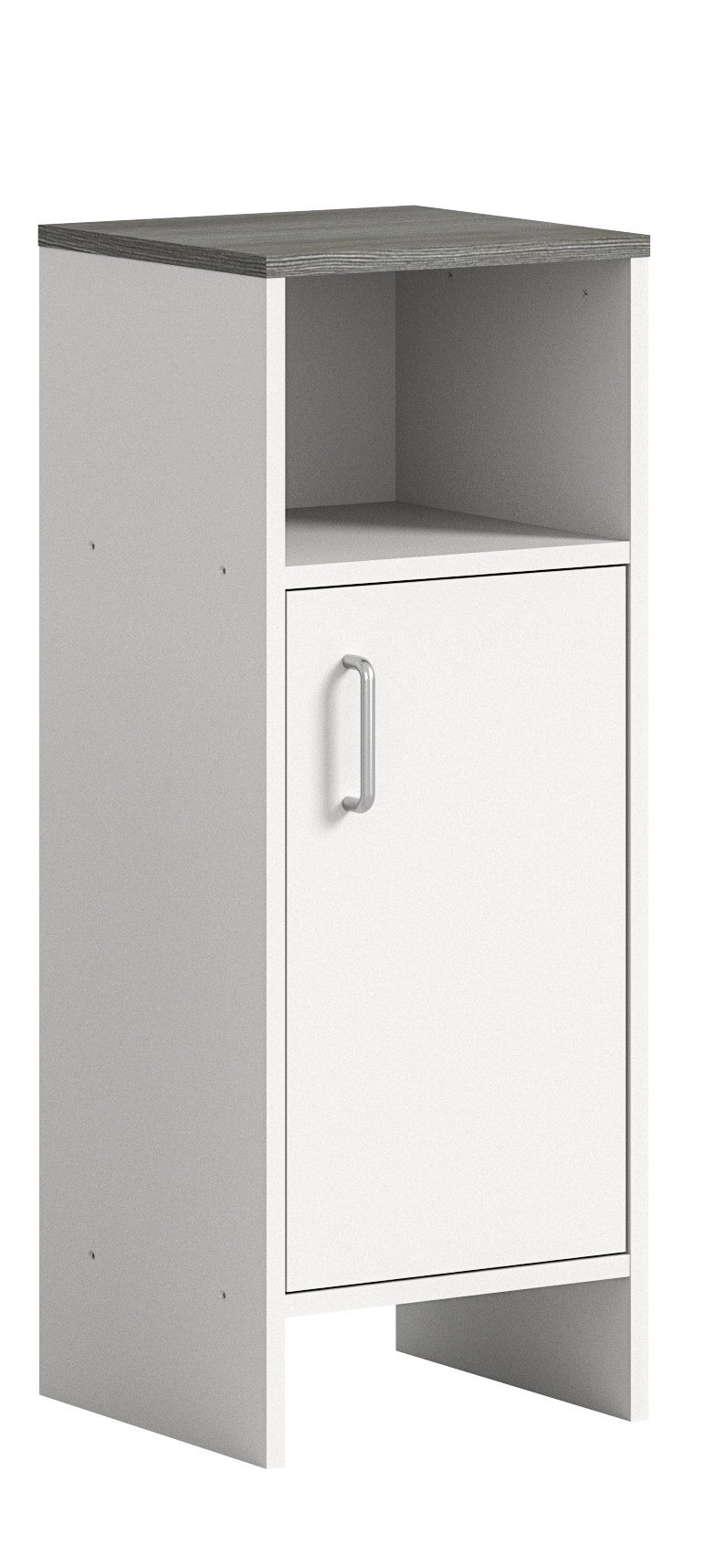 furnling Hochschrank Leon 1 Tür, 1 offenes Fach, Badschrank, Badmöbel, Breite 32 cm