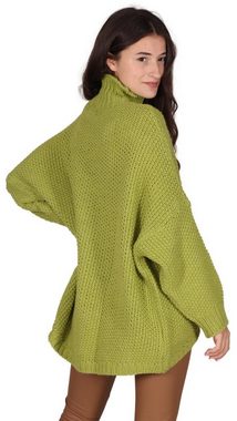 Charis Moda Longpullover Strickpullover Turtelneck Vorne kurz Hinten lang Classic