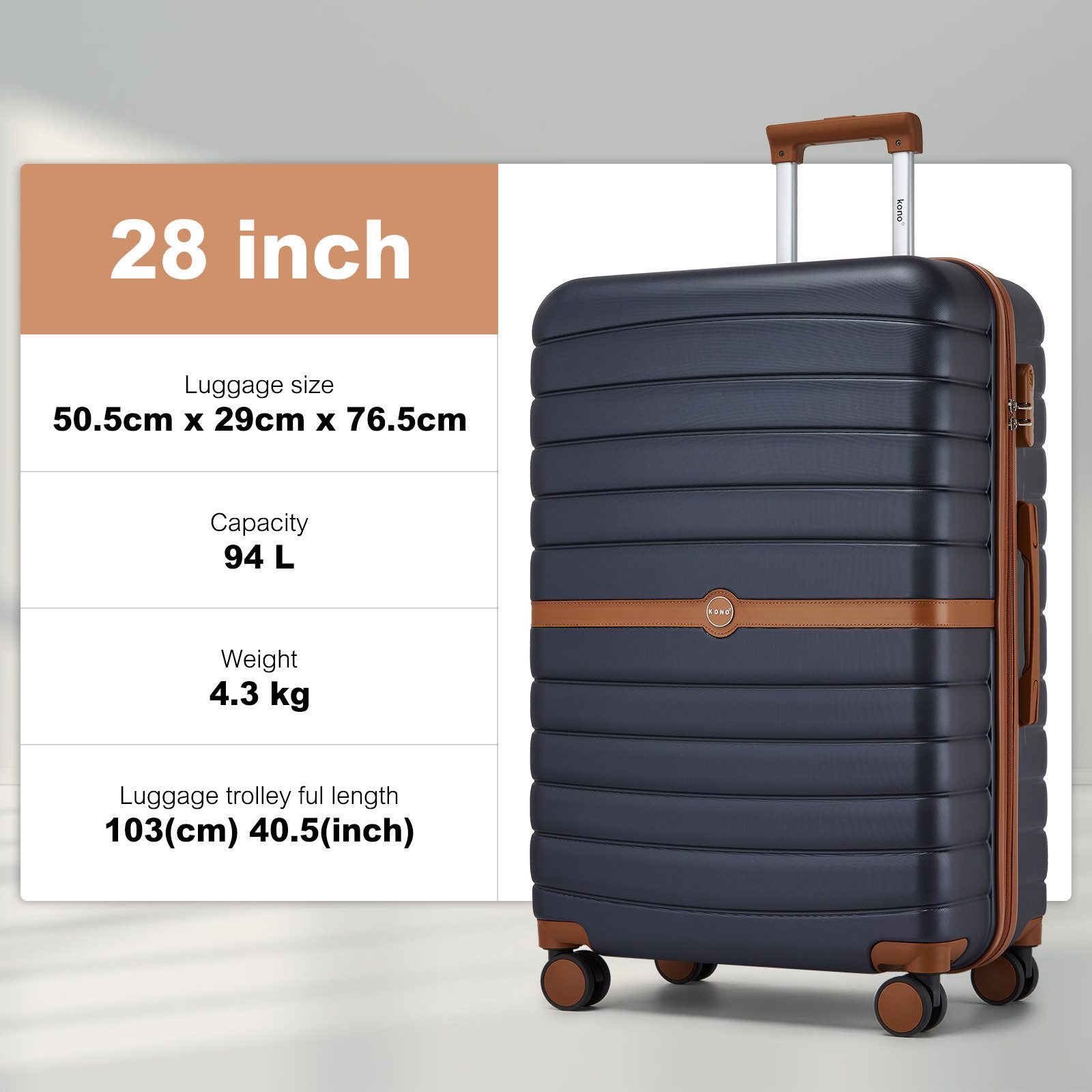 KONO Kofferset Hartschalenkoffer (Höhe: 55/66.5/76.5cm) + günstig online kaufen