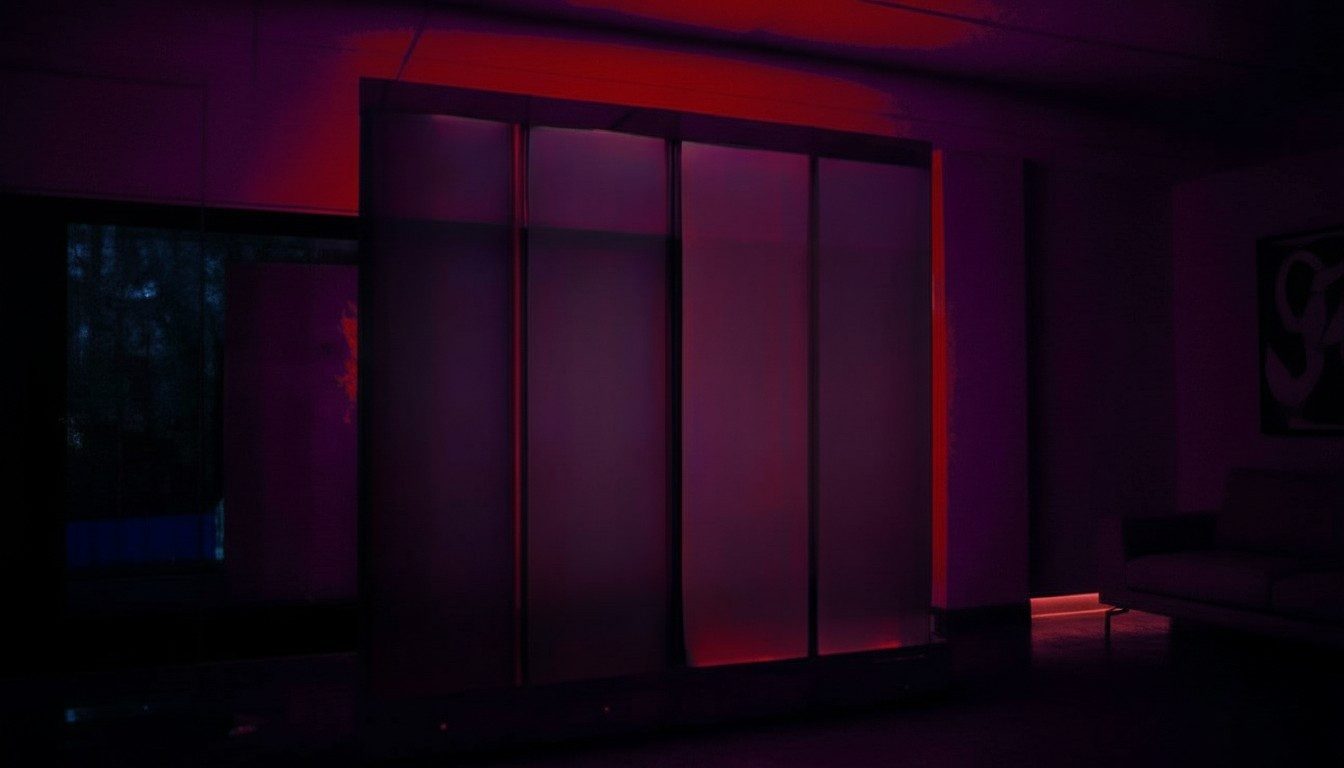 Xlmoebel Raumteiler LED Wasserwand mit Wasserblasen - Designer Wandpaneel, Made in Europa