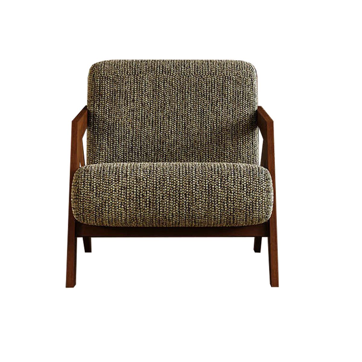 Divit Deko-Wandregal Loungesessel LS27 # Wohnzimmer Sessel Holz braun moderner Stil – Bild 3 von 5