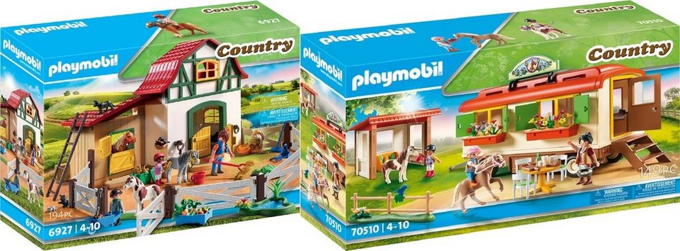 emne brænde buket Playmobil® Konstruktions-Spielset 2er Set: 6927 Ponyhof + 70510  Ponycamp-Übernachtun