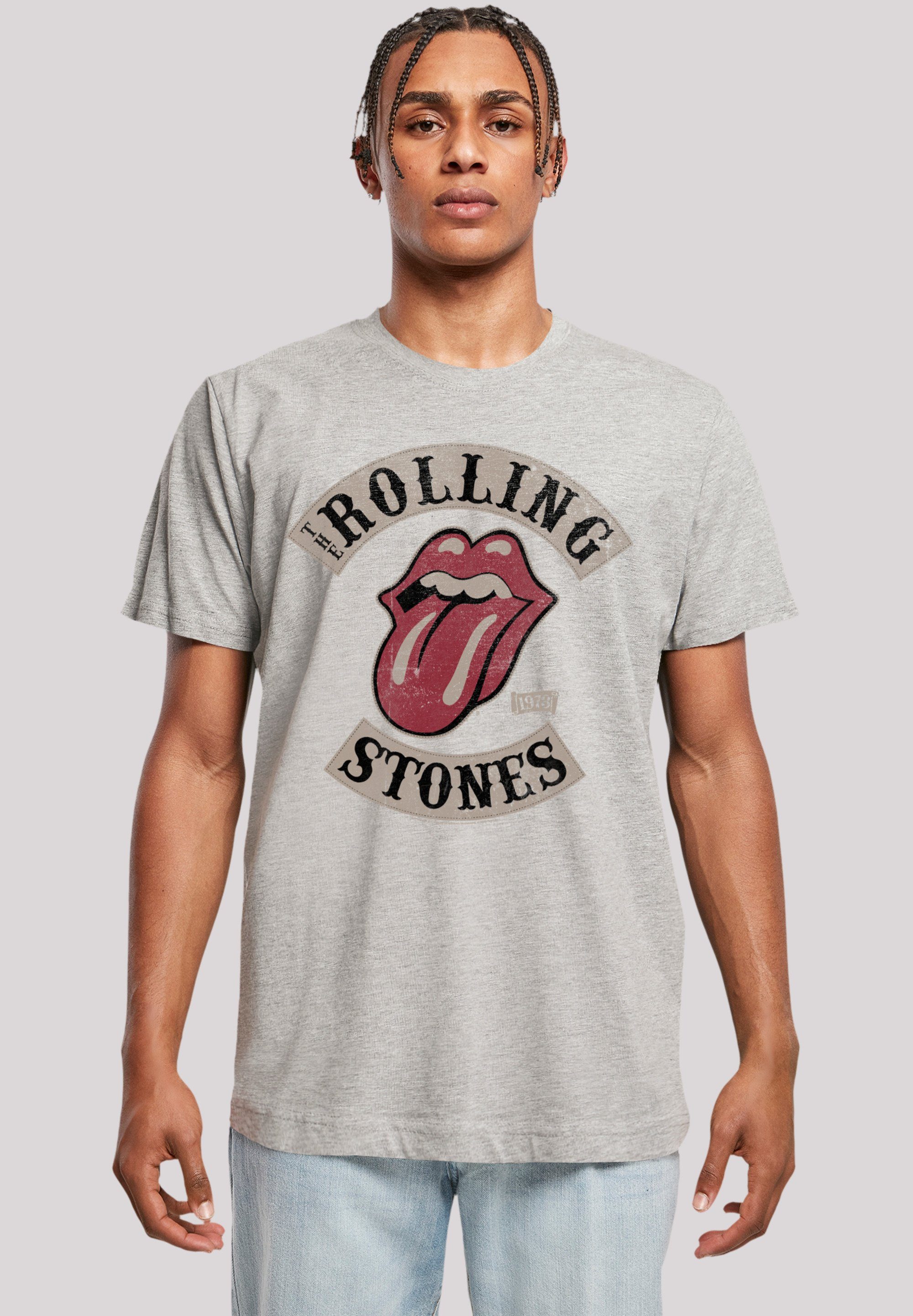 F4NT4STIC T-Shirt The Rolling Stones Tour '78 Print heather grey