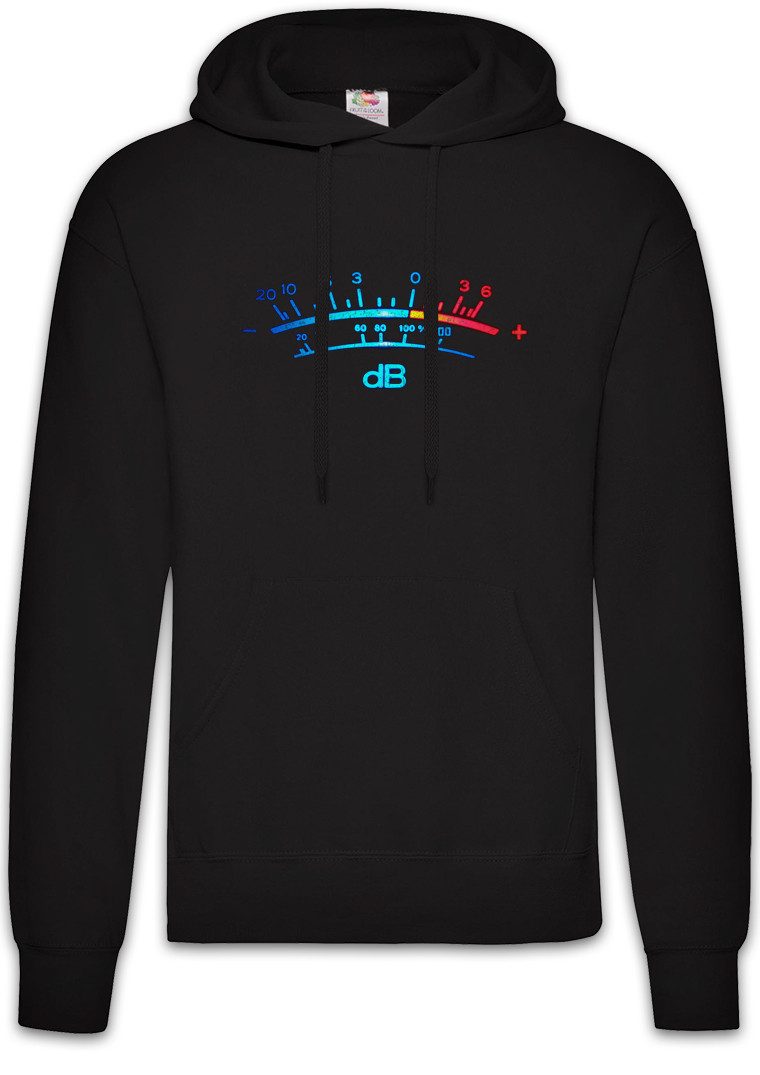 Hoodie DB Meter II Herren Hoodie Decibel Music Bass Retro Radio Cassette VU