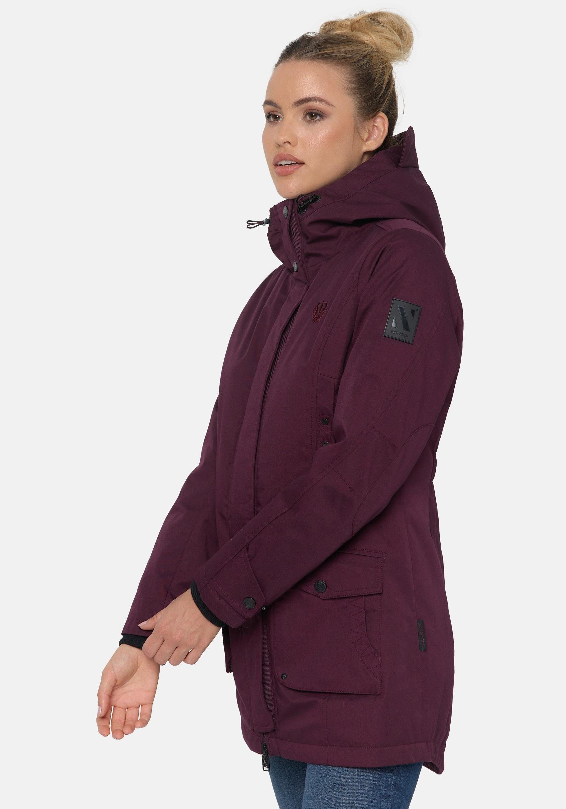 Navahoo Parka Brinjaa Modischer Winter Kurzmantel mit zahlreichen Taschen