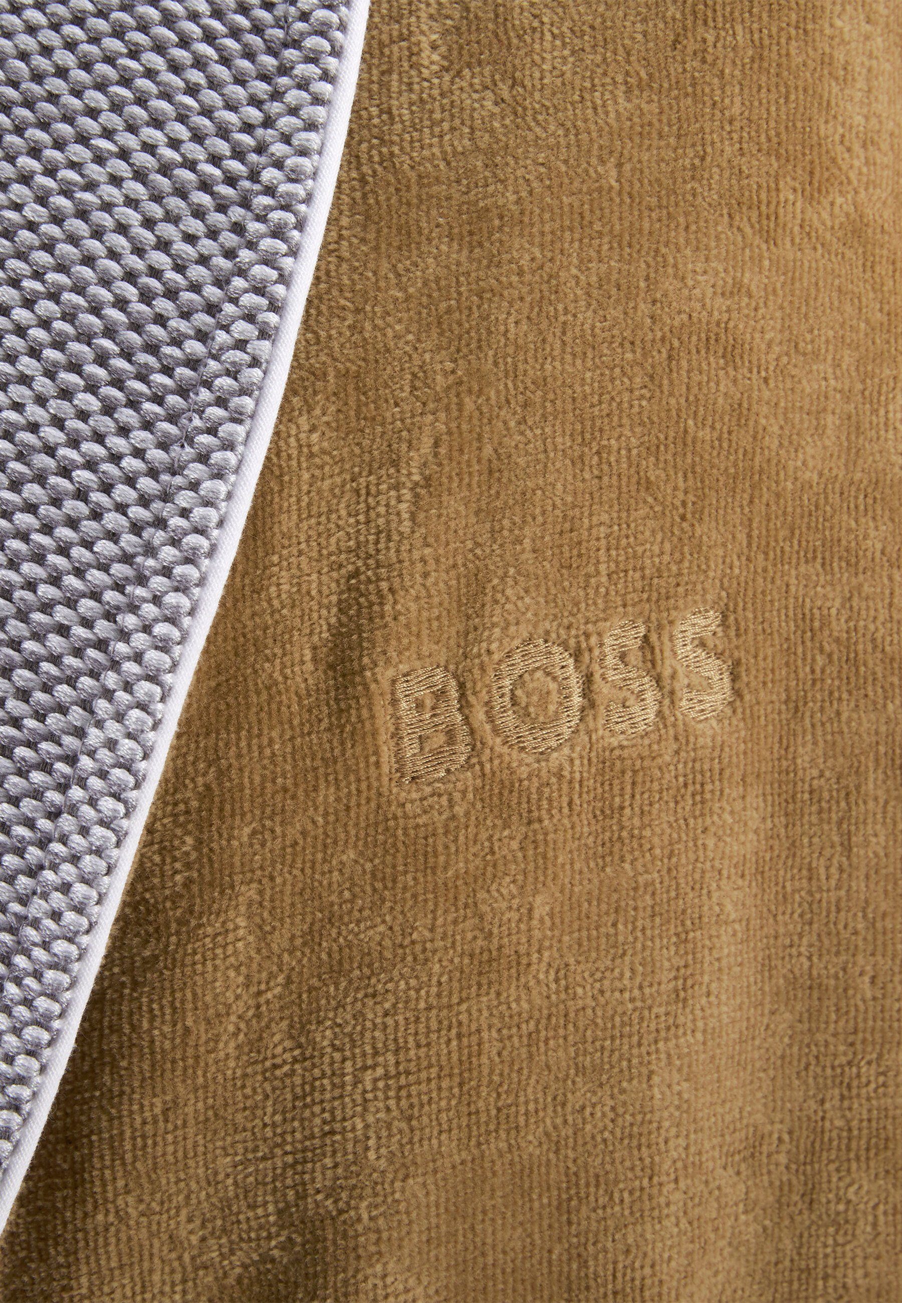 Hugo Boss Home Baumwolle, LORD, mit 100% modernem Design CAMEL Bademantel