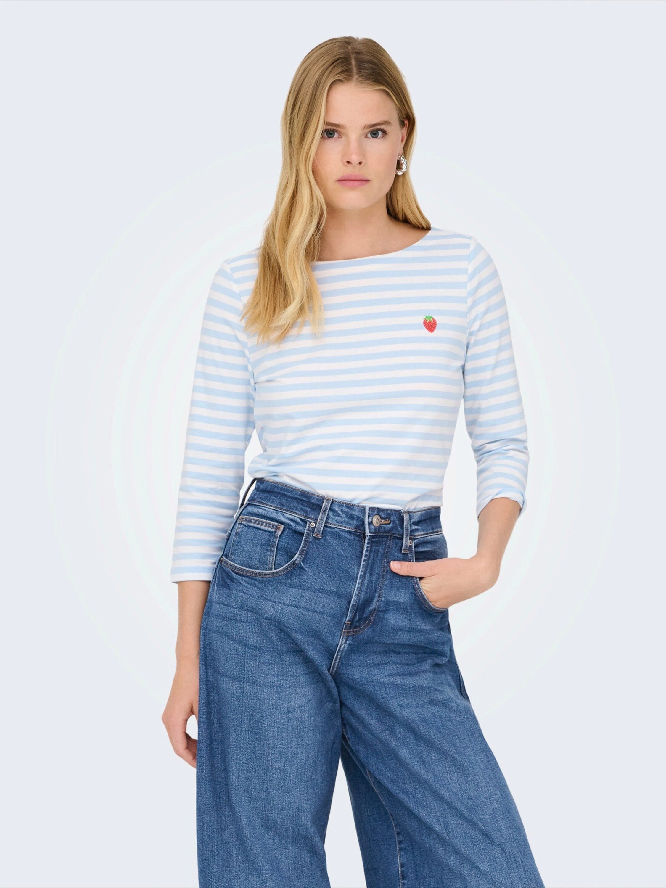 ONLY 3/4-Arm-Shirt ONLFIFI (1-tlg) Plain/ohne Details