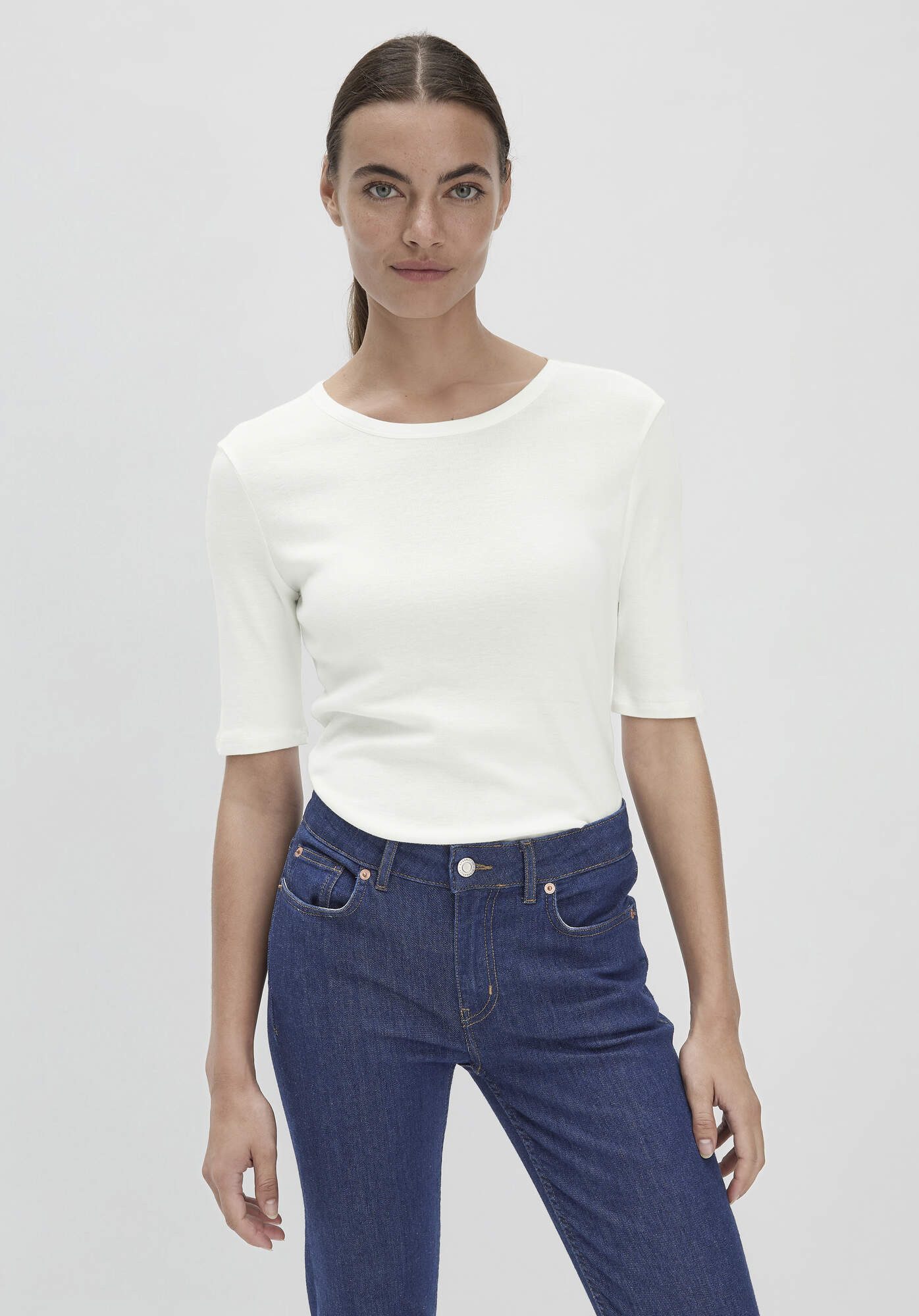 Hessnatur T-Shirt Softrib Kurzarm Slim aus günstig online kaufen