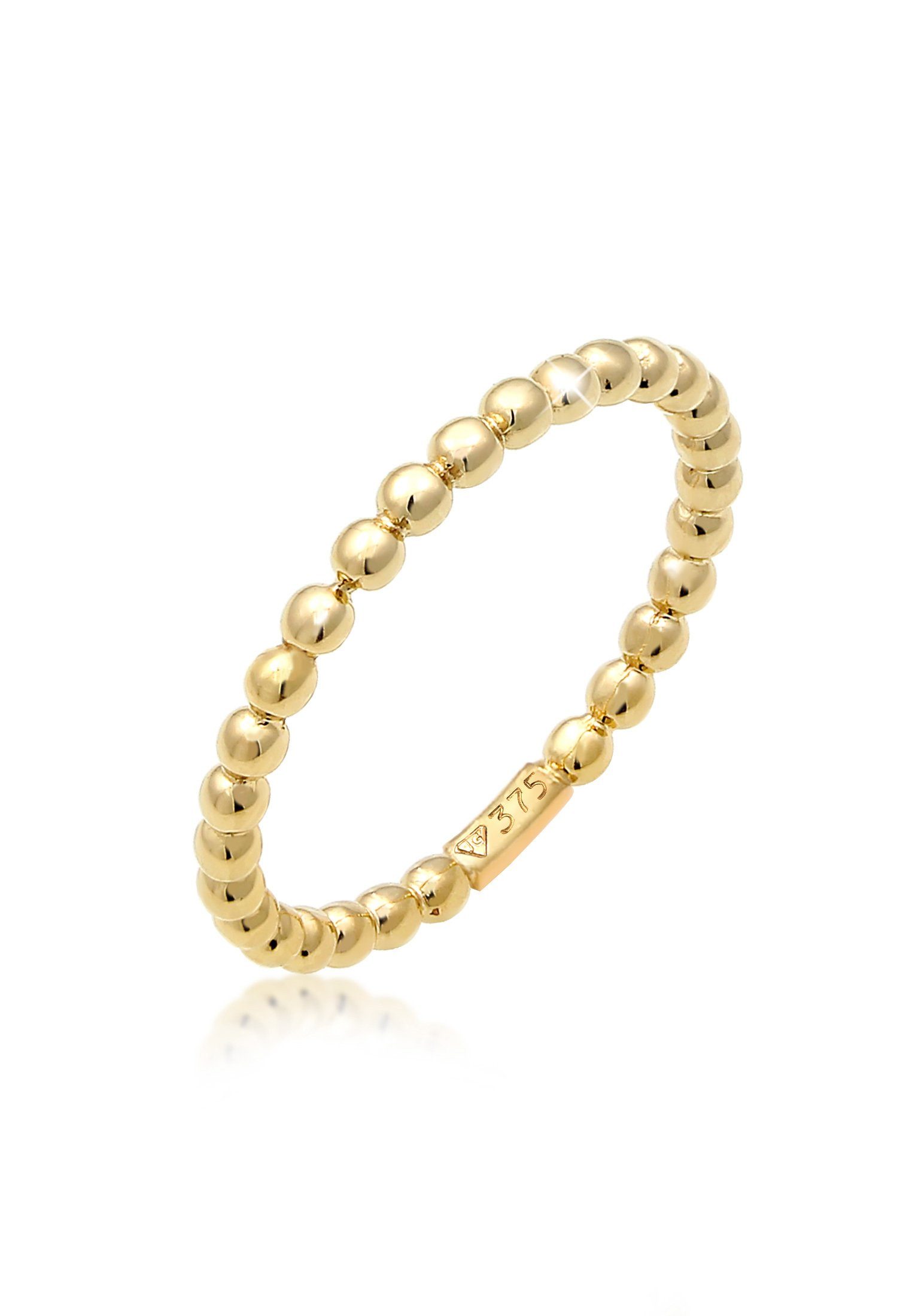 Fingerring Ring Dots Kugel Design 375 Gelbgold