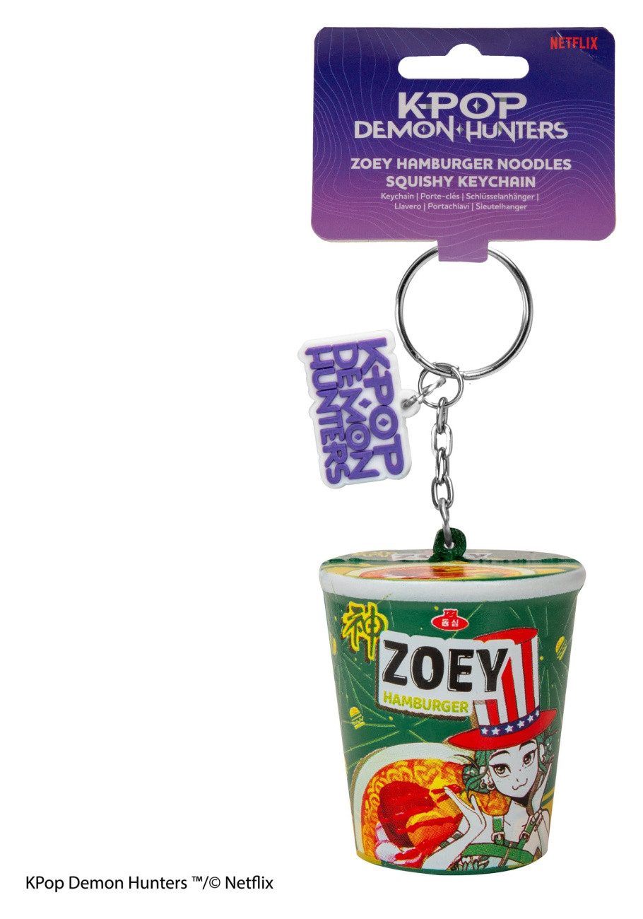 Cinereplicas Schlüsselanhänger KPop Demon Hunters Squishy Schlüsselanhänger Zoey Hamburger Noodles – Bild 2 von 3
