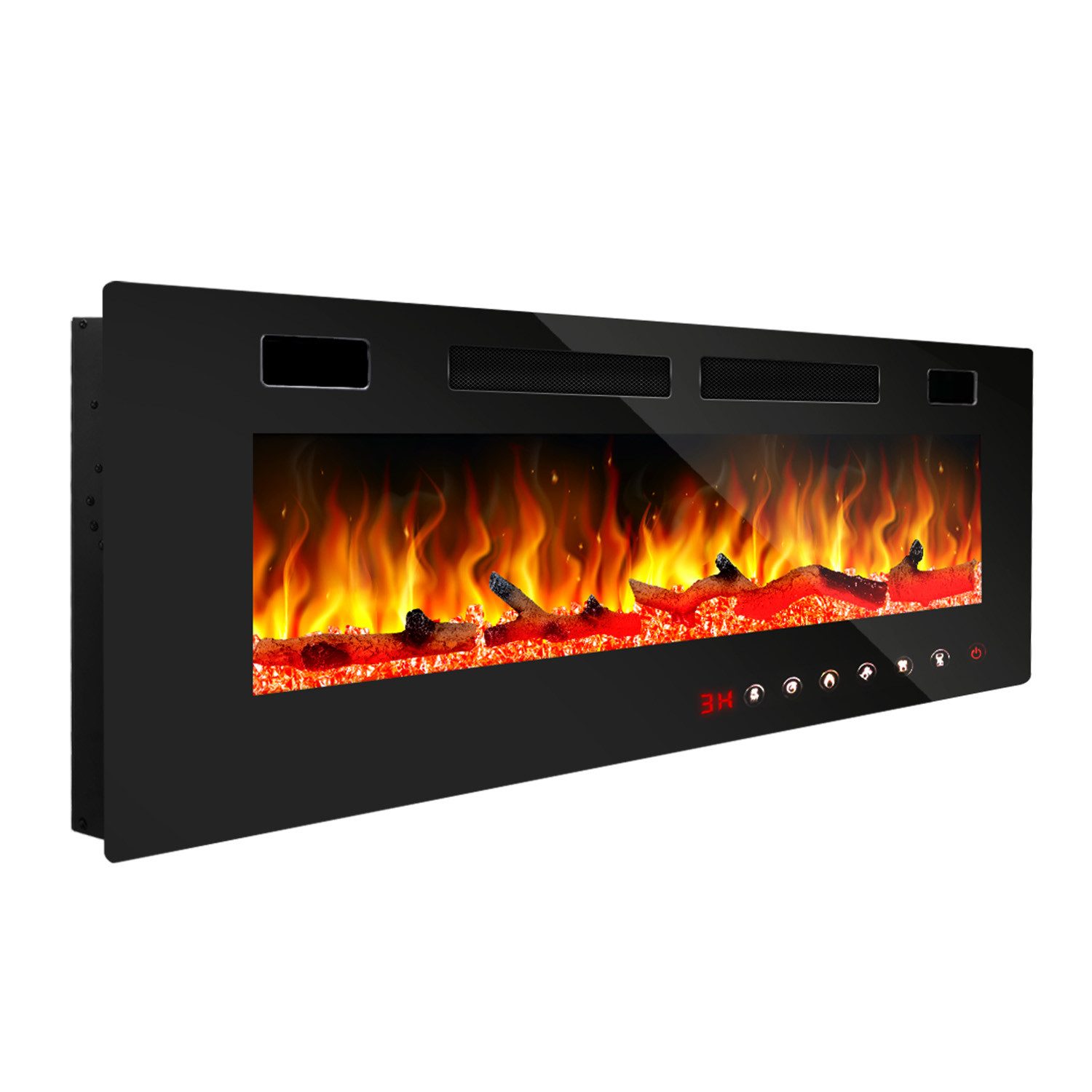 Clanmacy Elektrokamin 750/1500W Elektrokamin Wandkamin Elektroheizung Fernb günstig online kaufen