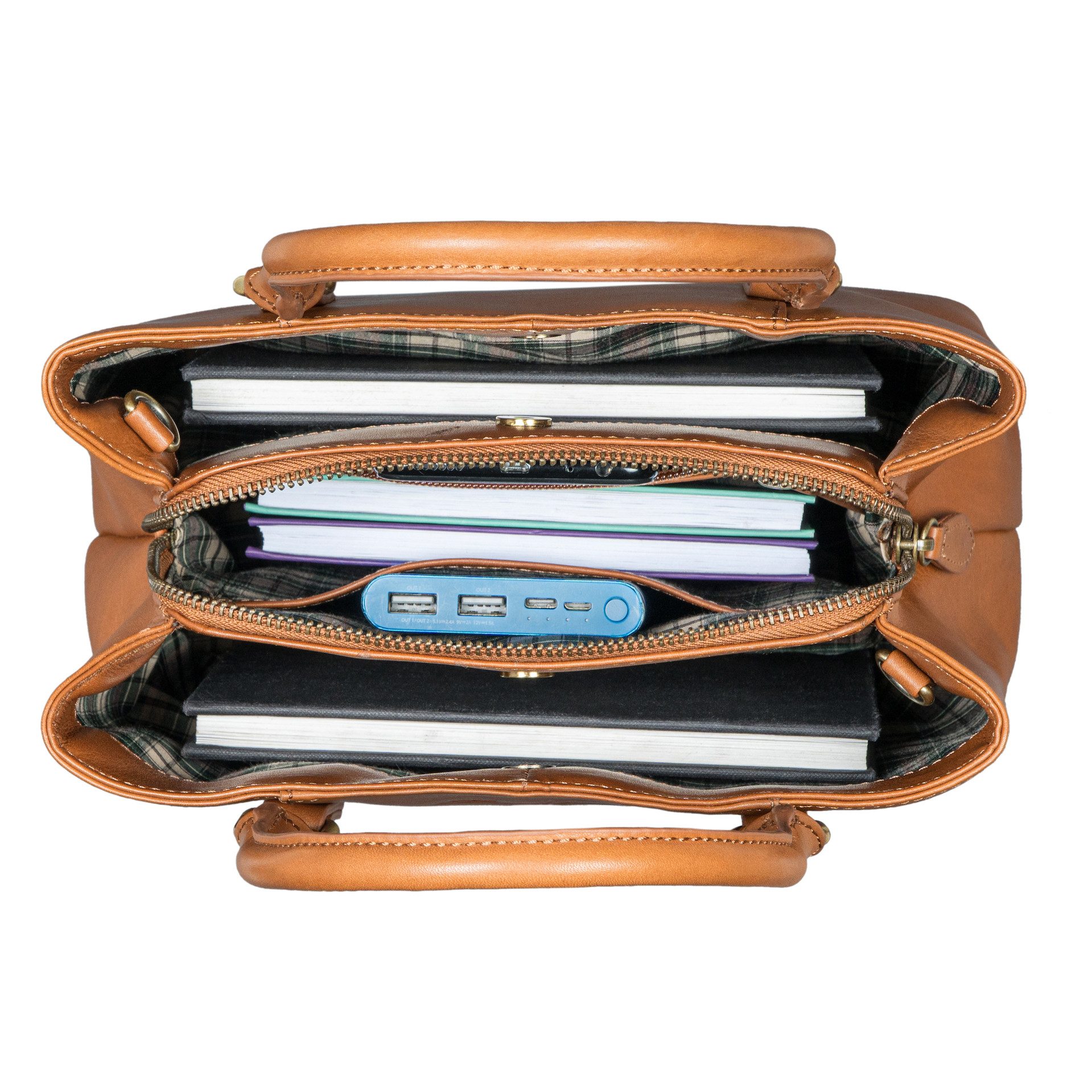 Benthill Handtasche Damen Echt Leder Henkeltasche Umhängegurt Vintage Tasche Umhängetasche, Schultergurt / Umhängegurt Reißverschlussfach – Bild 3 von 5