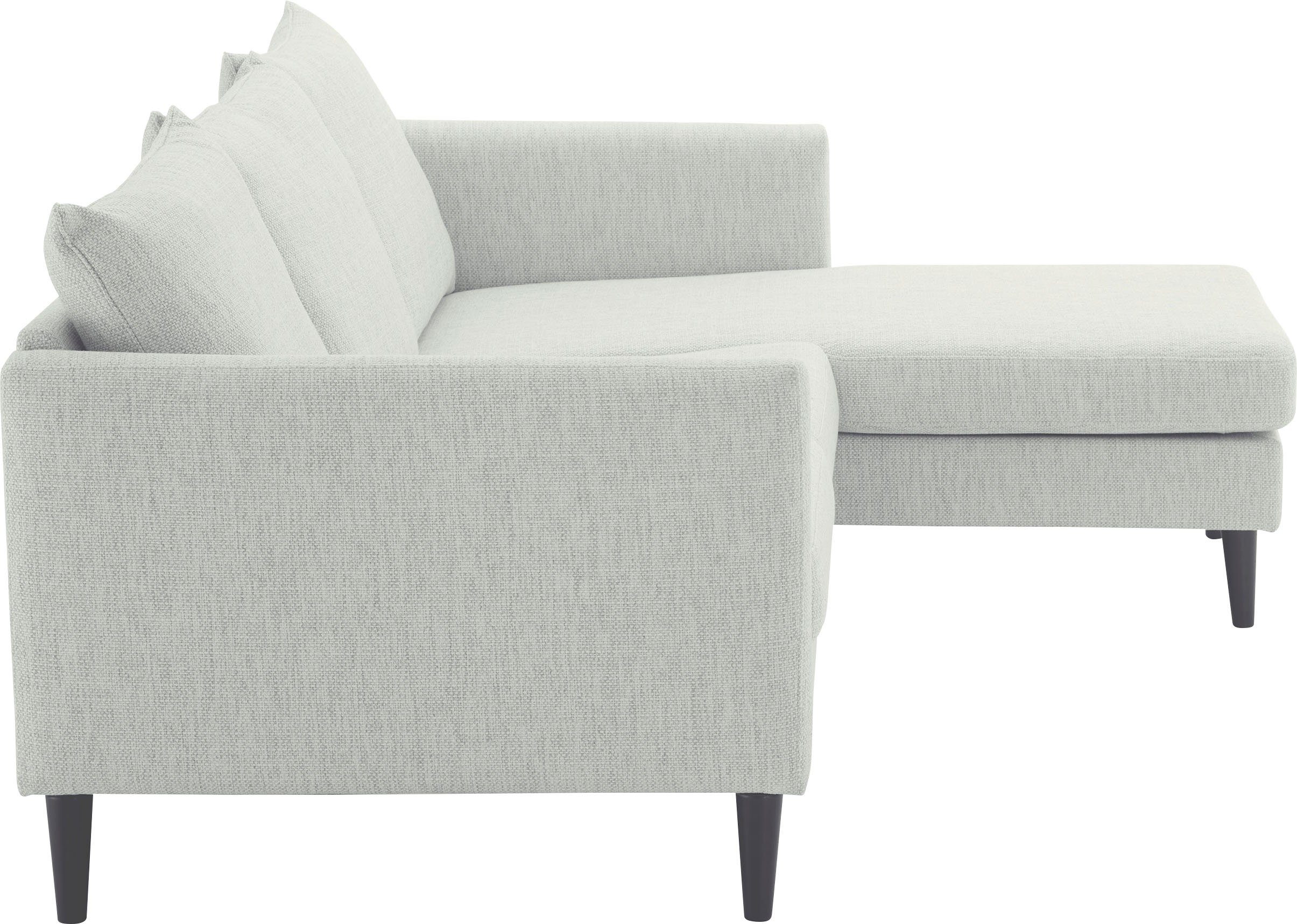 Ecksofa hellgrau ATLANTIC montierbar beidseitig mit Wellenunterfederung, collection mane Rekvik, home