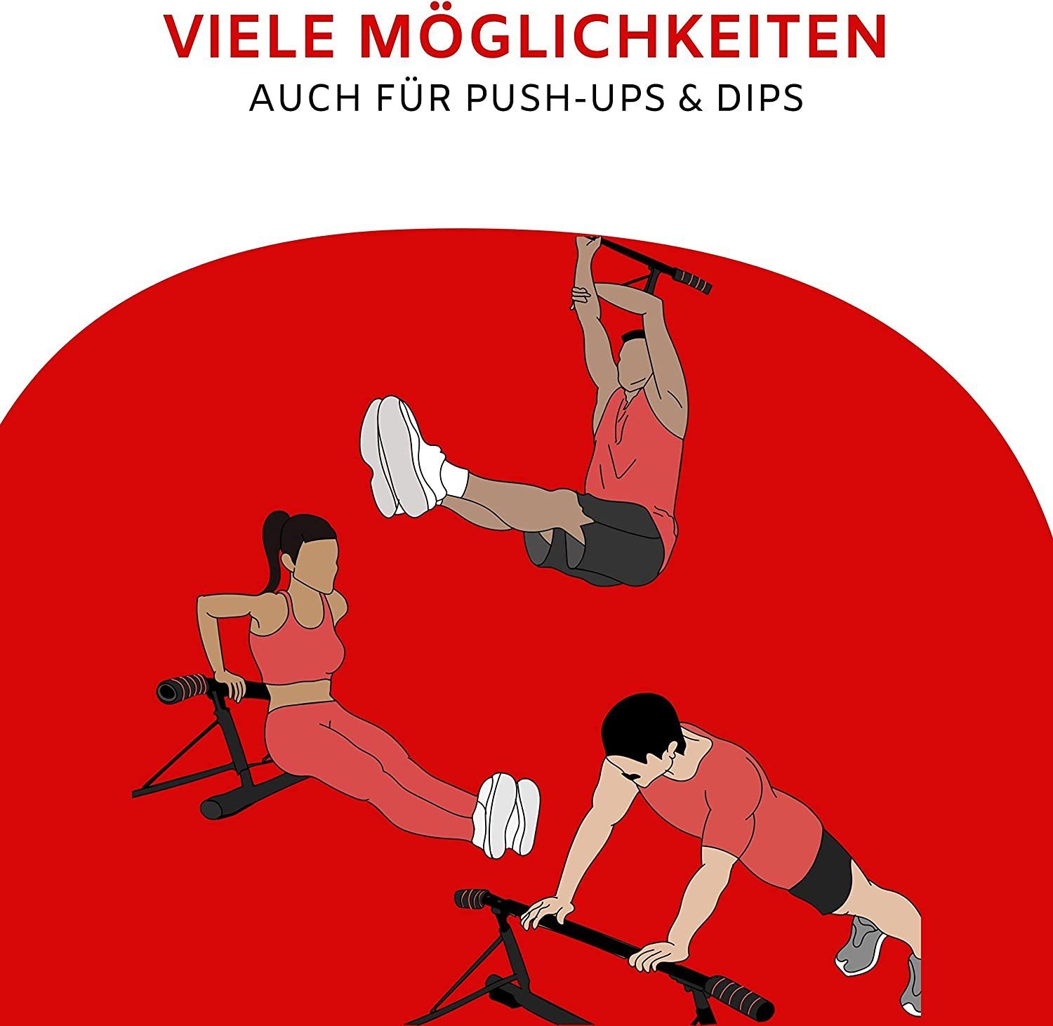 riijk Klimmzugstange Türrahmen, Reckstange Tür als Fitnessgerät für Zuhause (Klimmzugstange mit eBook, mit e-book, Anleitung, Fitnessstange), Klemmstange für die Türe